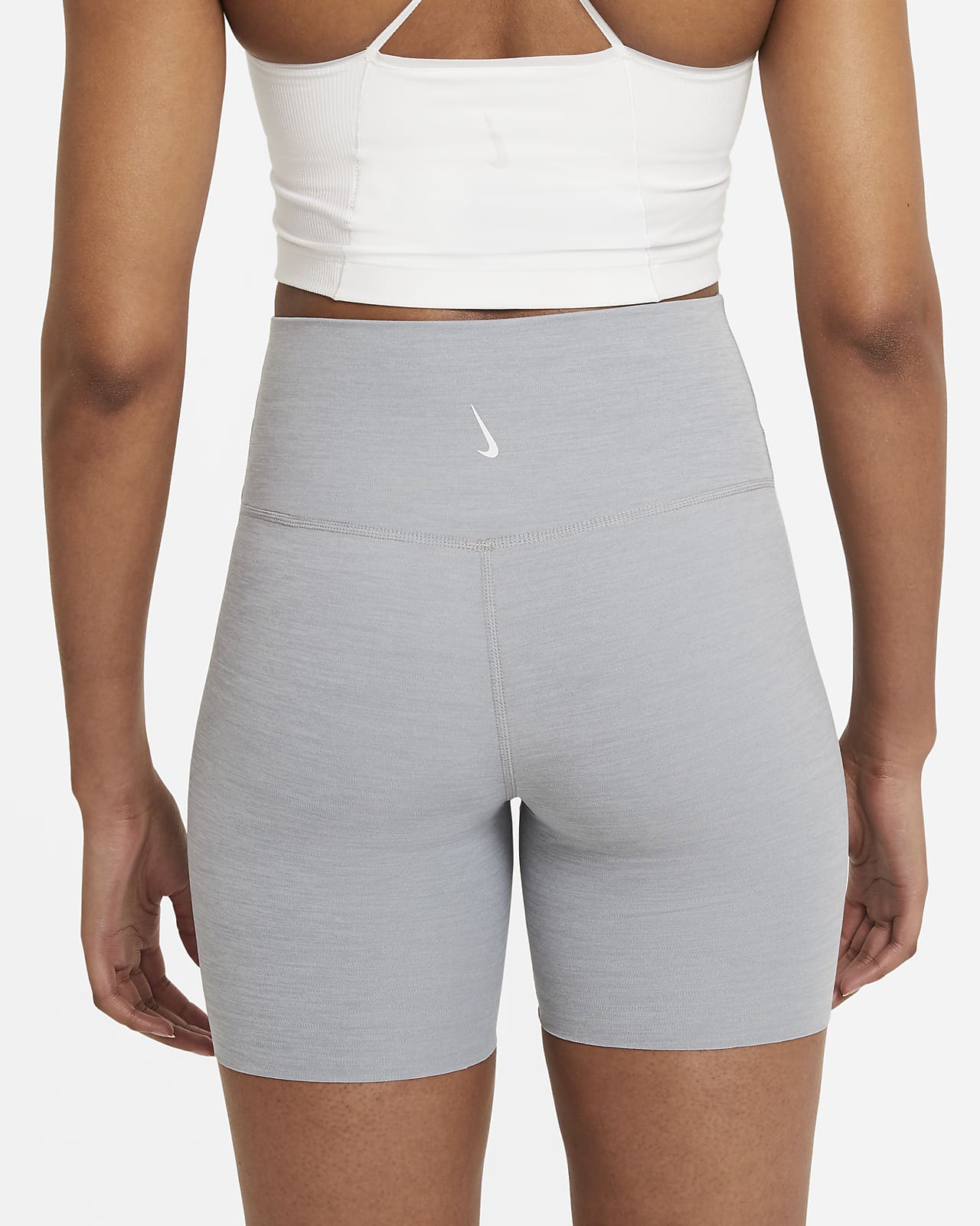 Nike Yoga Dri-FIT high rise legging booty shorts in black