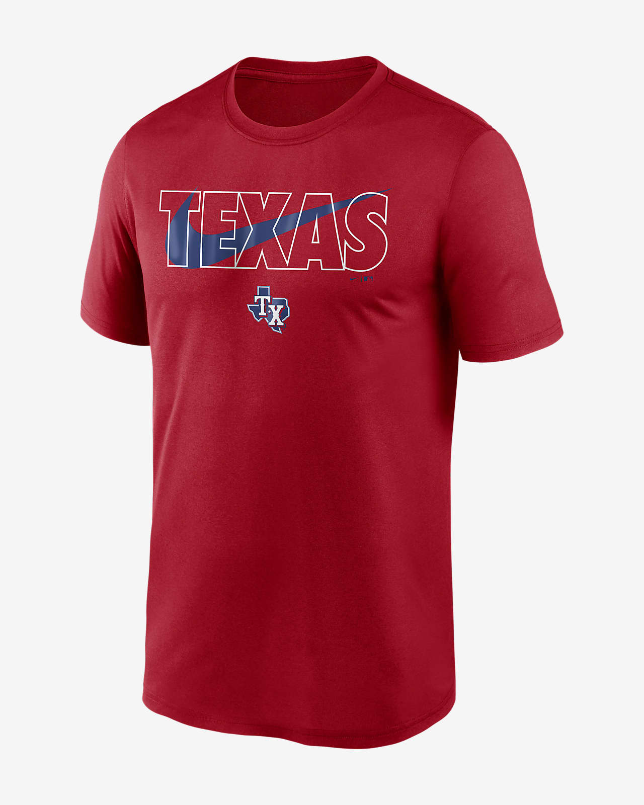 Nike Texas Rangers Red City Swoosh Legend Short Sleeve T Shirt