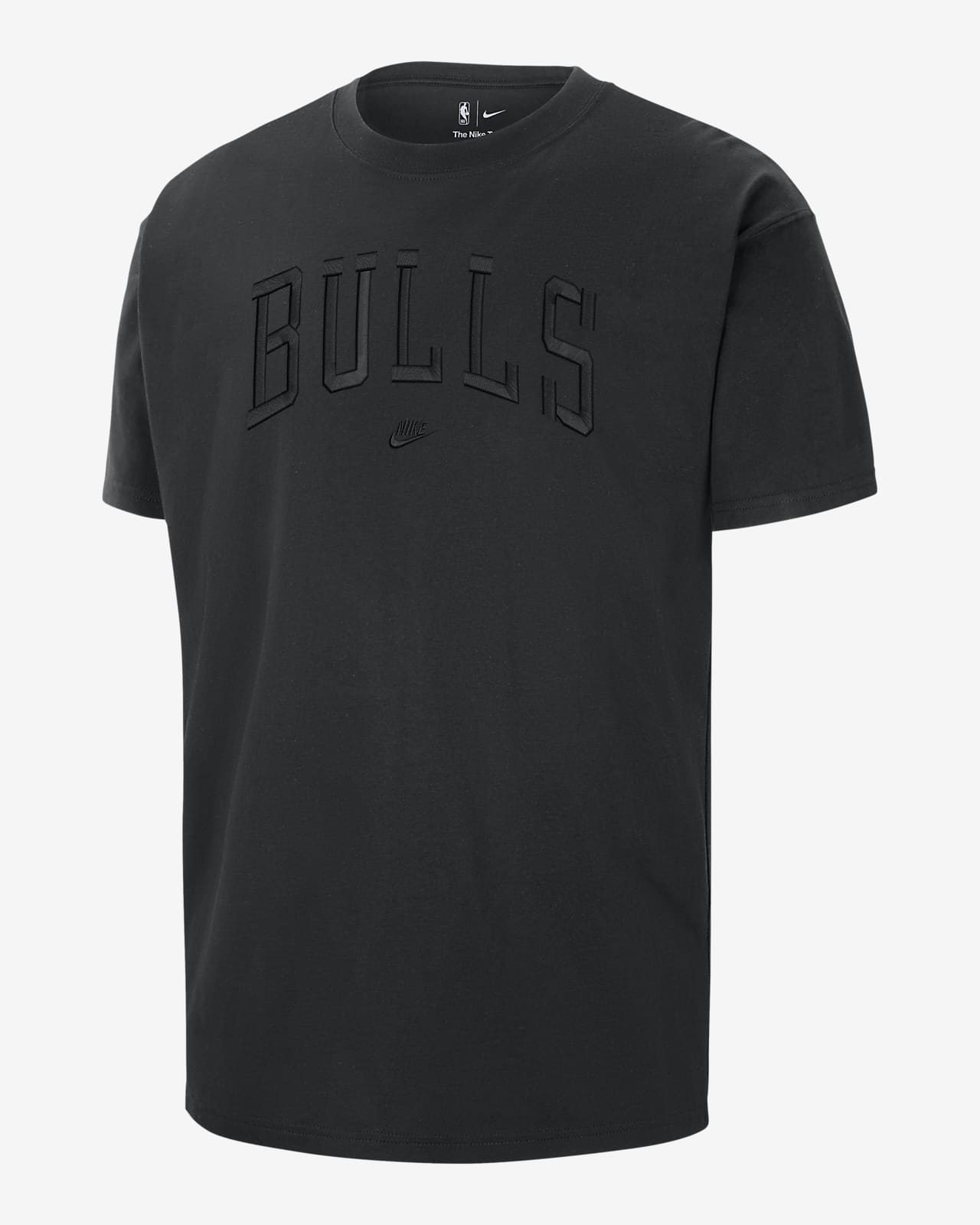 T-shirt nera con logo Chicago bulls
