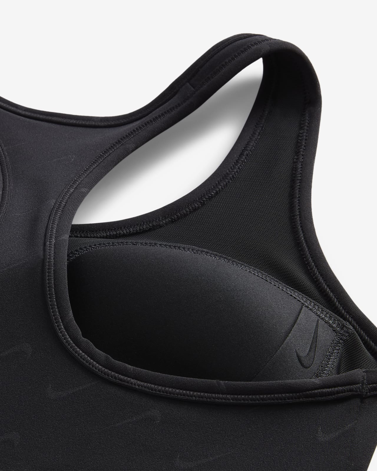 Nike Medium Pad Air Bra Black/Black/White XS : : Clothing
