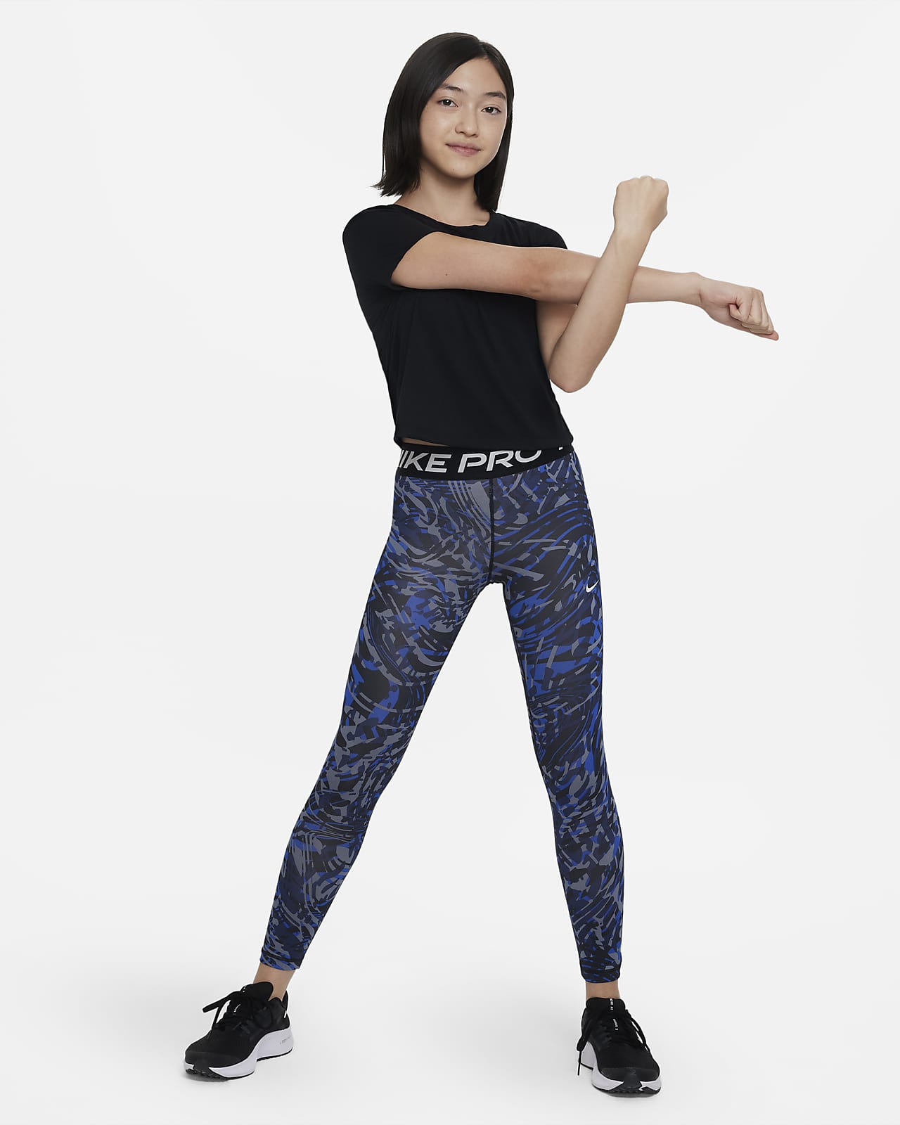 Nike Pro Dri Fit Mid Rise Girl's Leggings Size XL