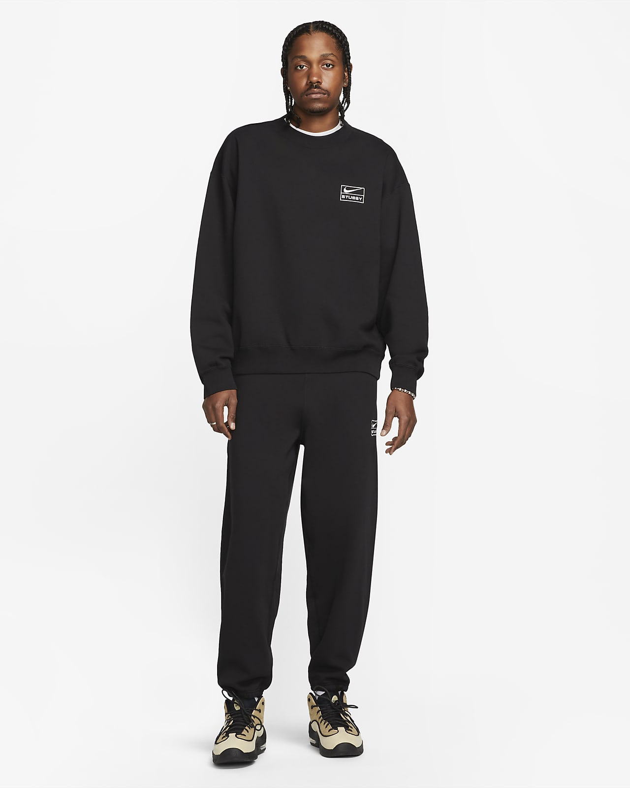 Stüssy - Men's Embroidered Relaxed Hoodie - (Washed Black) – DSMNY E-SHOP
