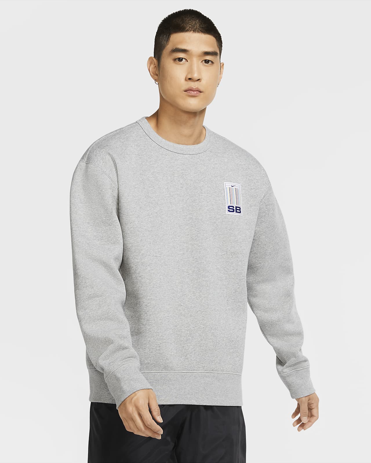 Nike SB Skateboard Rundhalsshirt mit Streifen für Herren Nike SB gestreifter Skateboard Hoodie für Herren. Nike AT