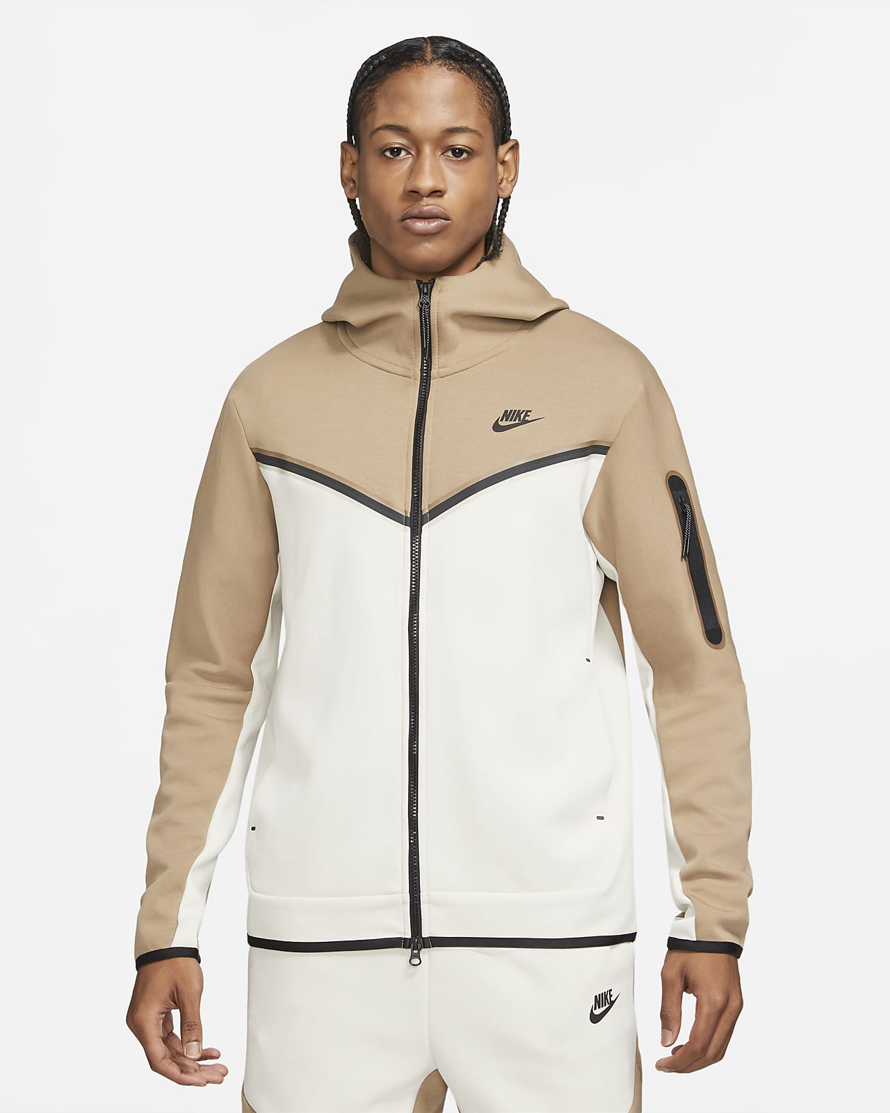 nike tech fleece beige