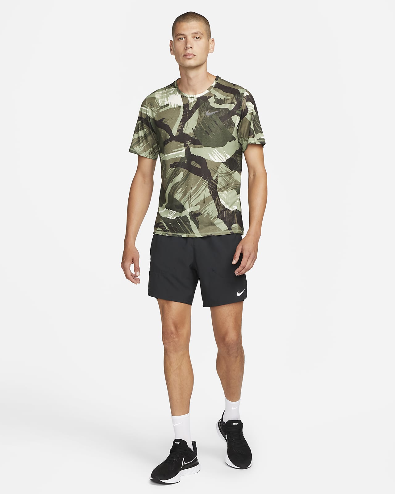 Nike Dri-FIT Miler Men's Short-Sleeve Camo Running Top. Nike