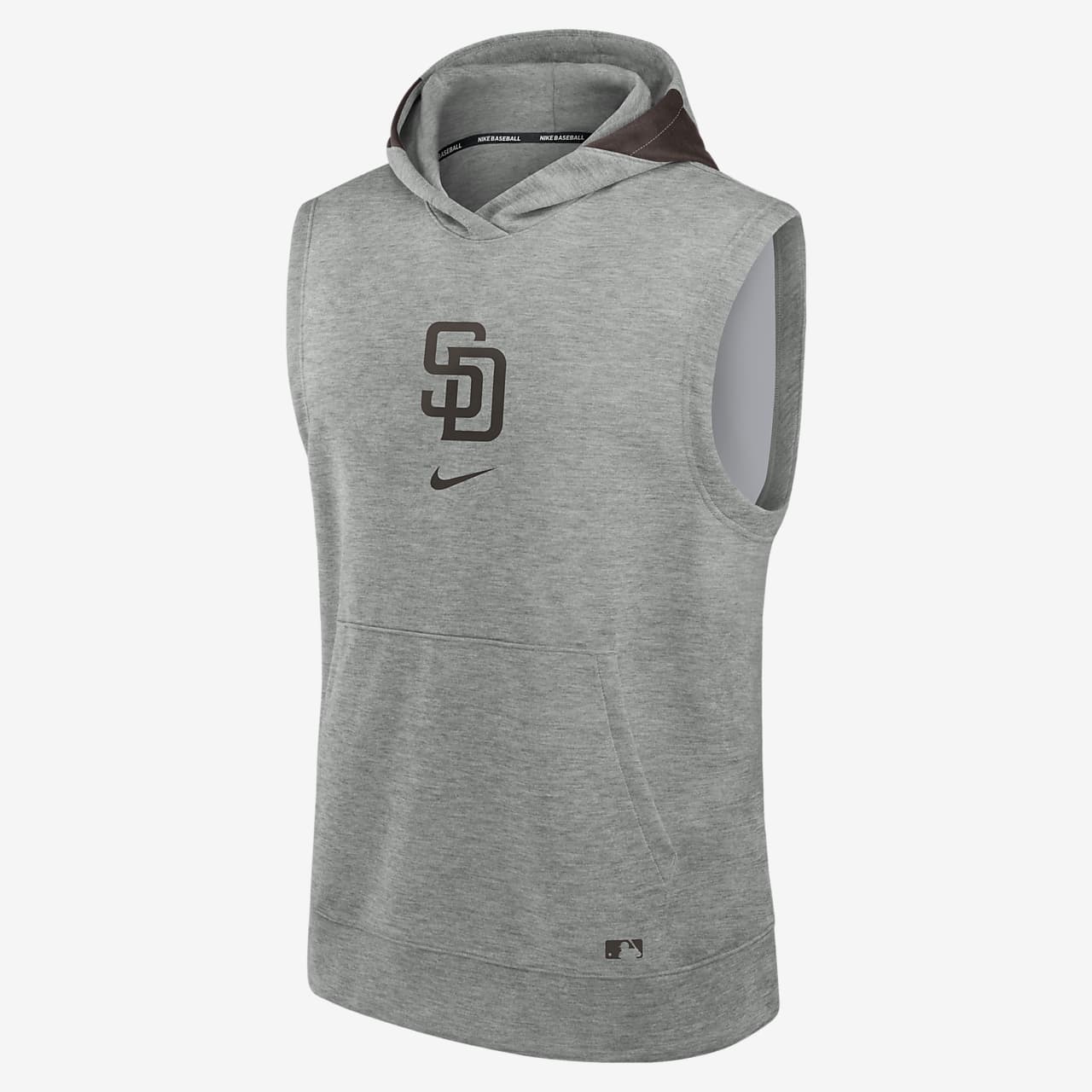 San Diego Padres Authentic Collection Early Work Men’s Nike Dri-FIT MLB Sleeveless Pullover Hoodie