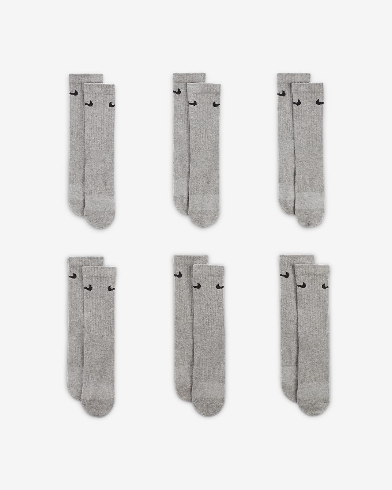Calcetines largos para niños talla Dri-FIT (6 pares).