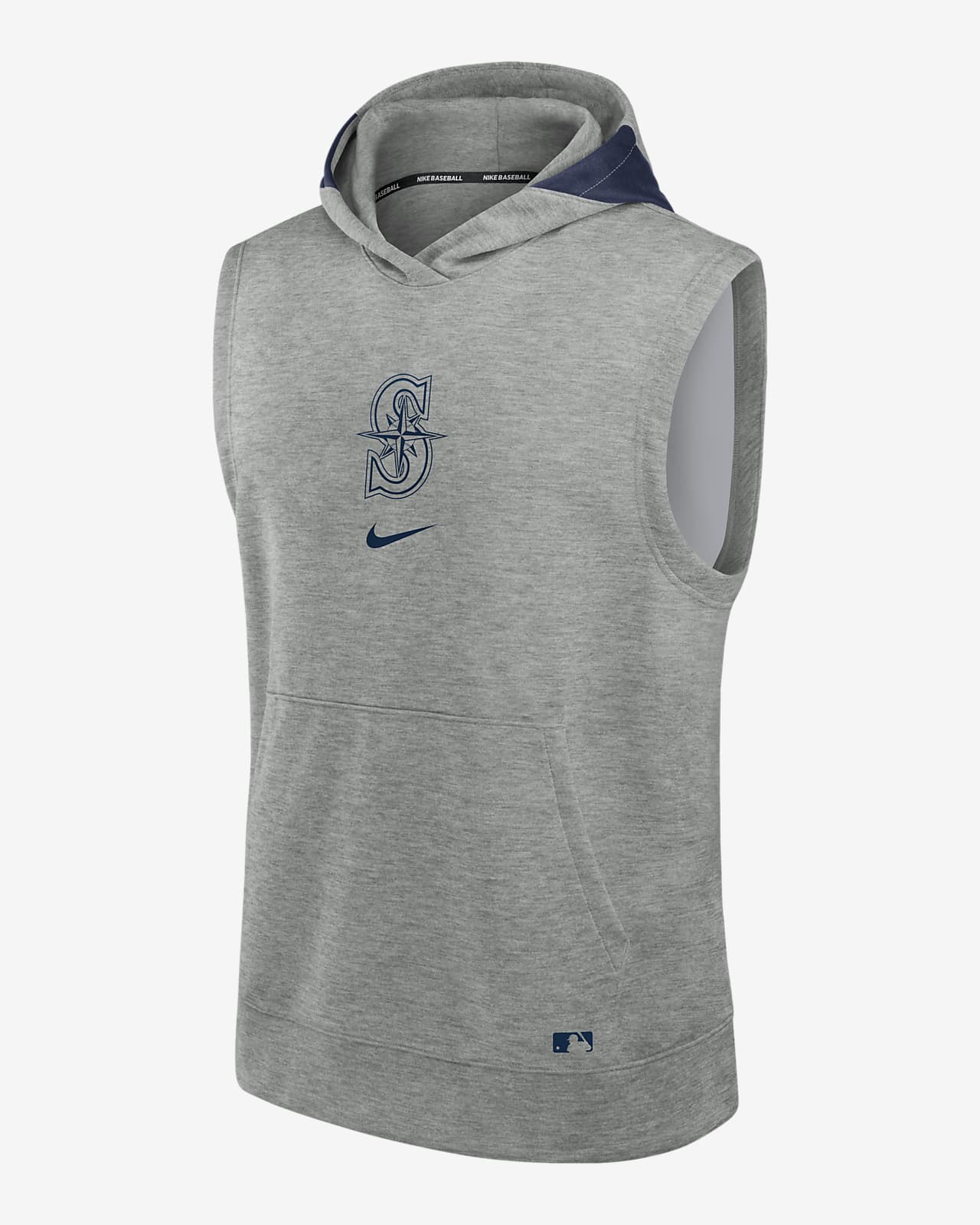 Seattle Mariners Authentic Collection Early Work Men’s Nike Dri-FIT MLB Sleeveless Pullover Hoodie