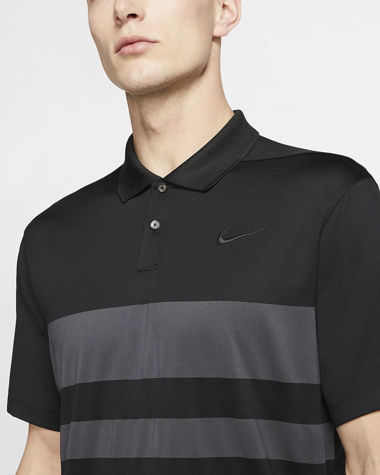 black nike golf shirt