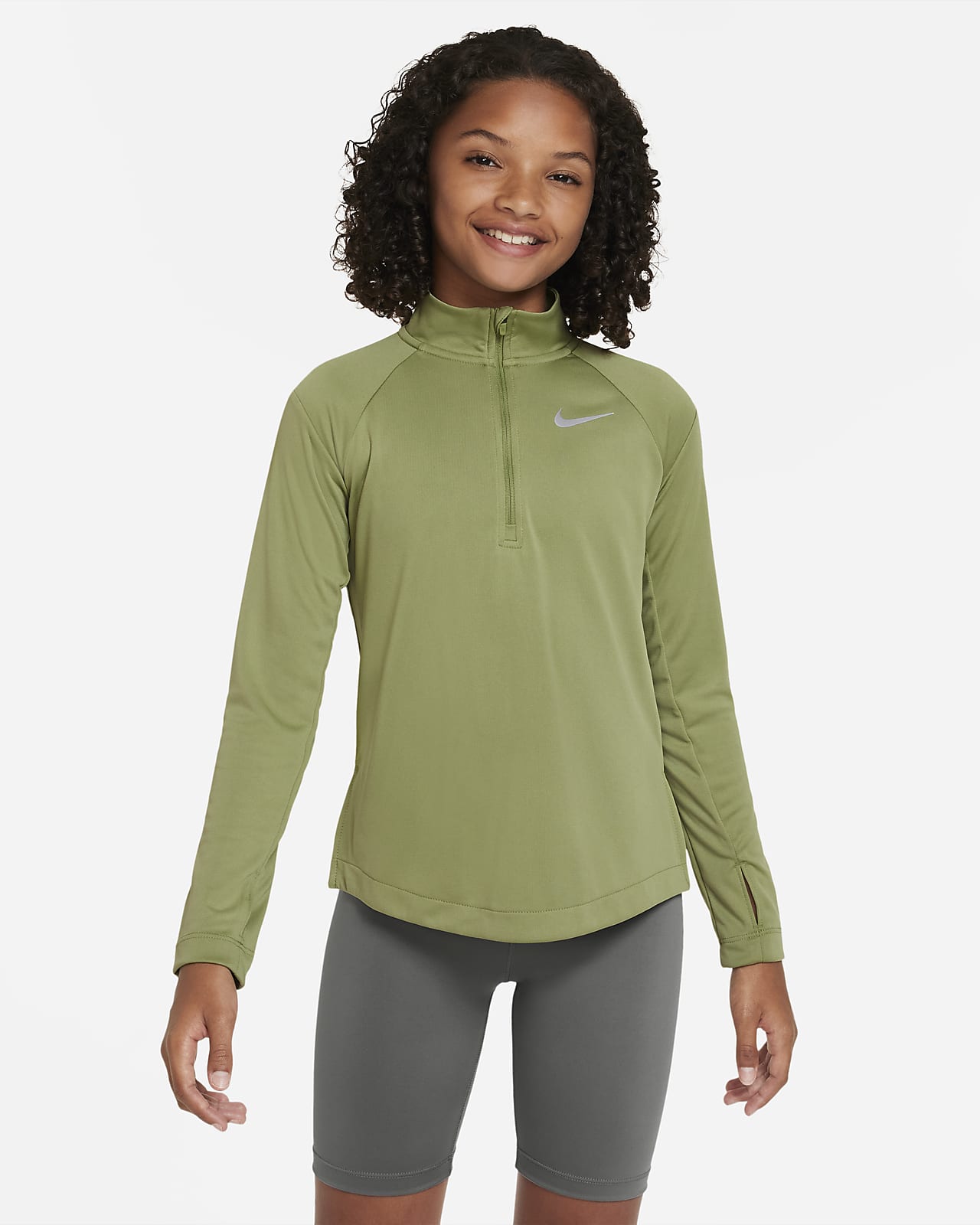 Nike Dri-FIT Older Kids' (Girls') Long-Sleeve Running Top