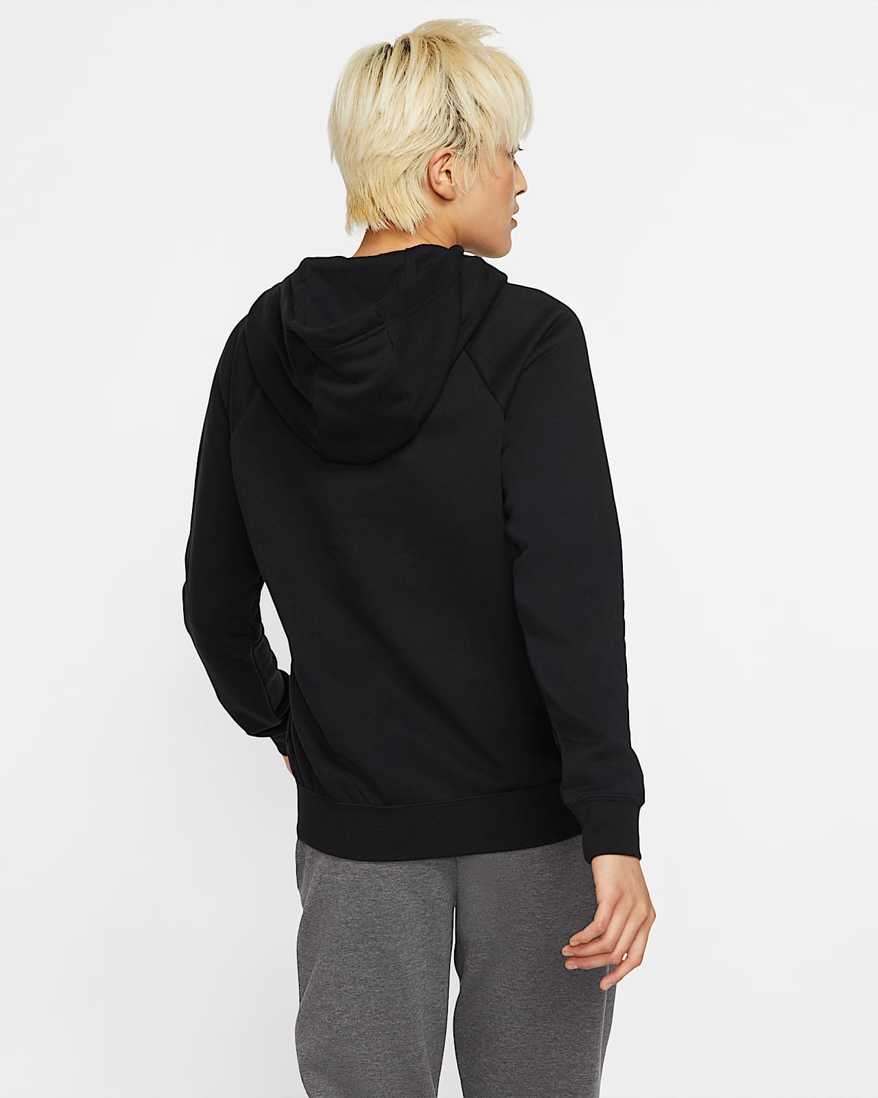 nike black full zip hoodie women's
