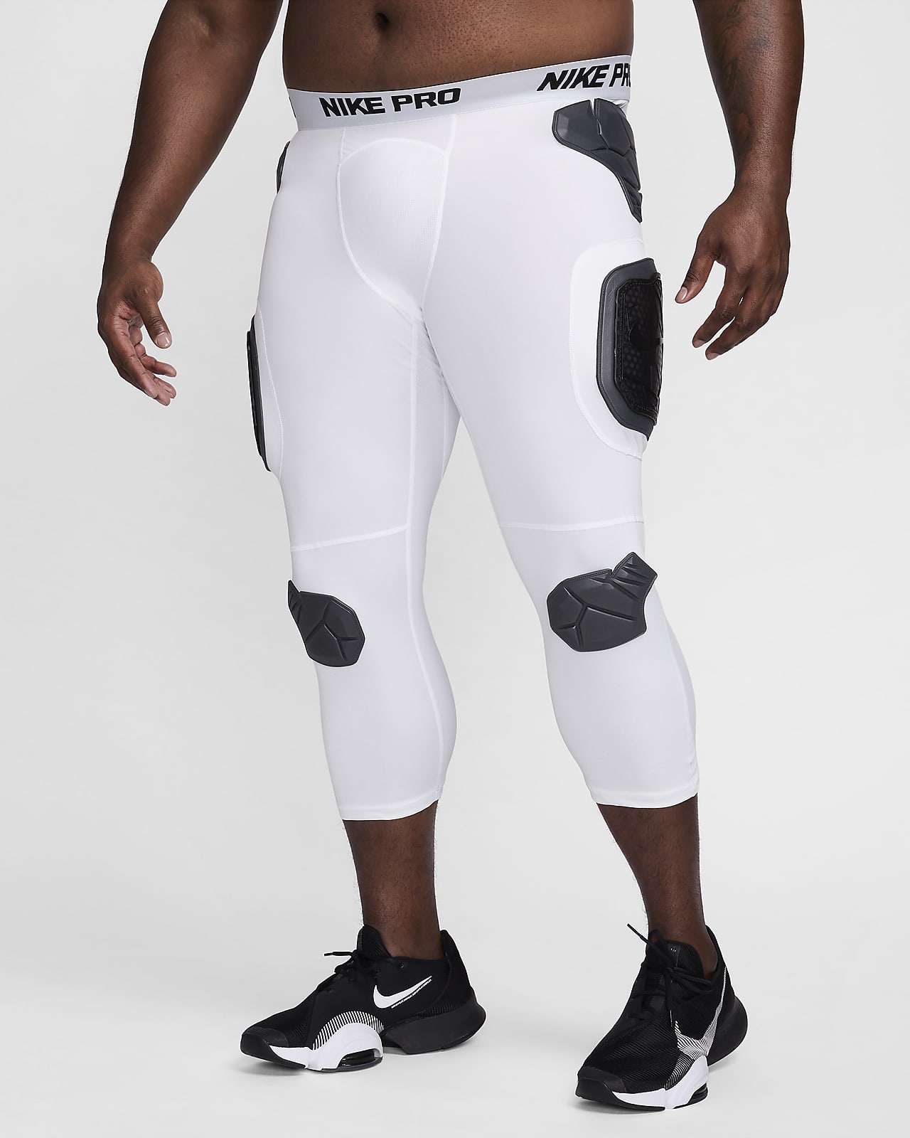 Nike Pro Tights 3/4 White/Black SM