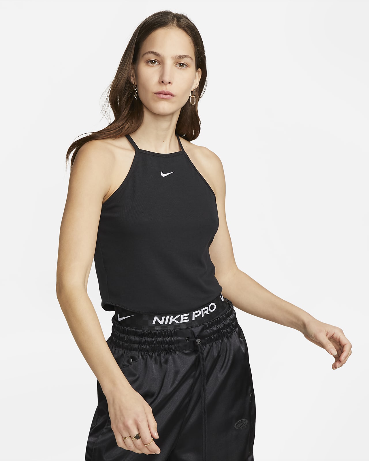 Camiseta tirantes de tela de canalé para mujer Nike Sportswear Essentials. Nike.com