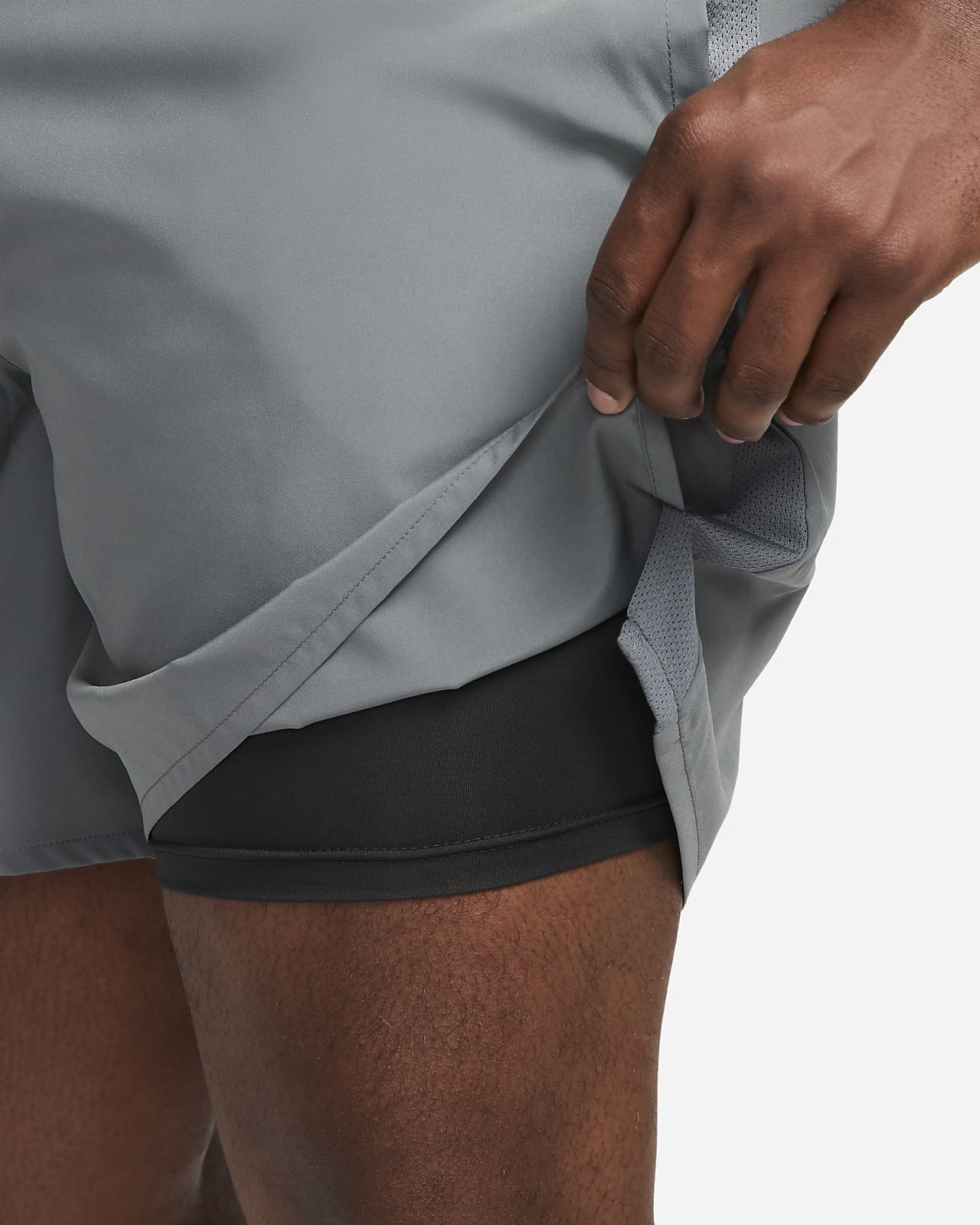 Buy Nike Dri-Fit Challenger 2in1 7in Shorts Men Grey, Silver