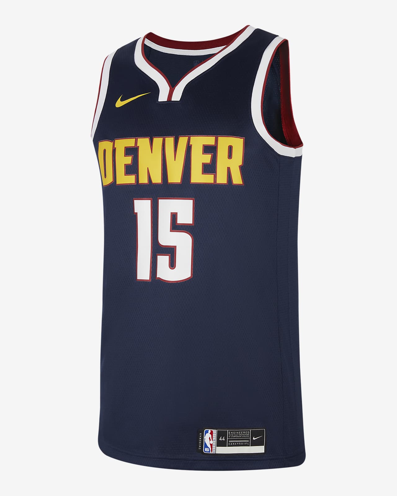 Nikola Jokic #15 Denver Nuggets Basketball Trikots Jersey Stitched Weiß Neu 