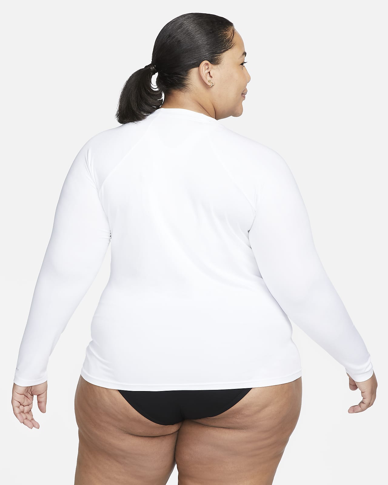 Nike Women's Plus Size Long Sleeve Essential Hydroguard Rash Guard