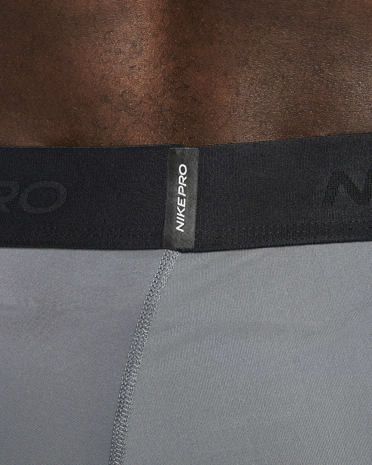 Men Nike Pro DRI-FIT 3/4 Length Tights Size L Large Grey Gray