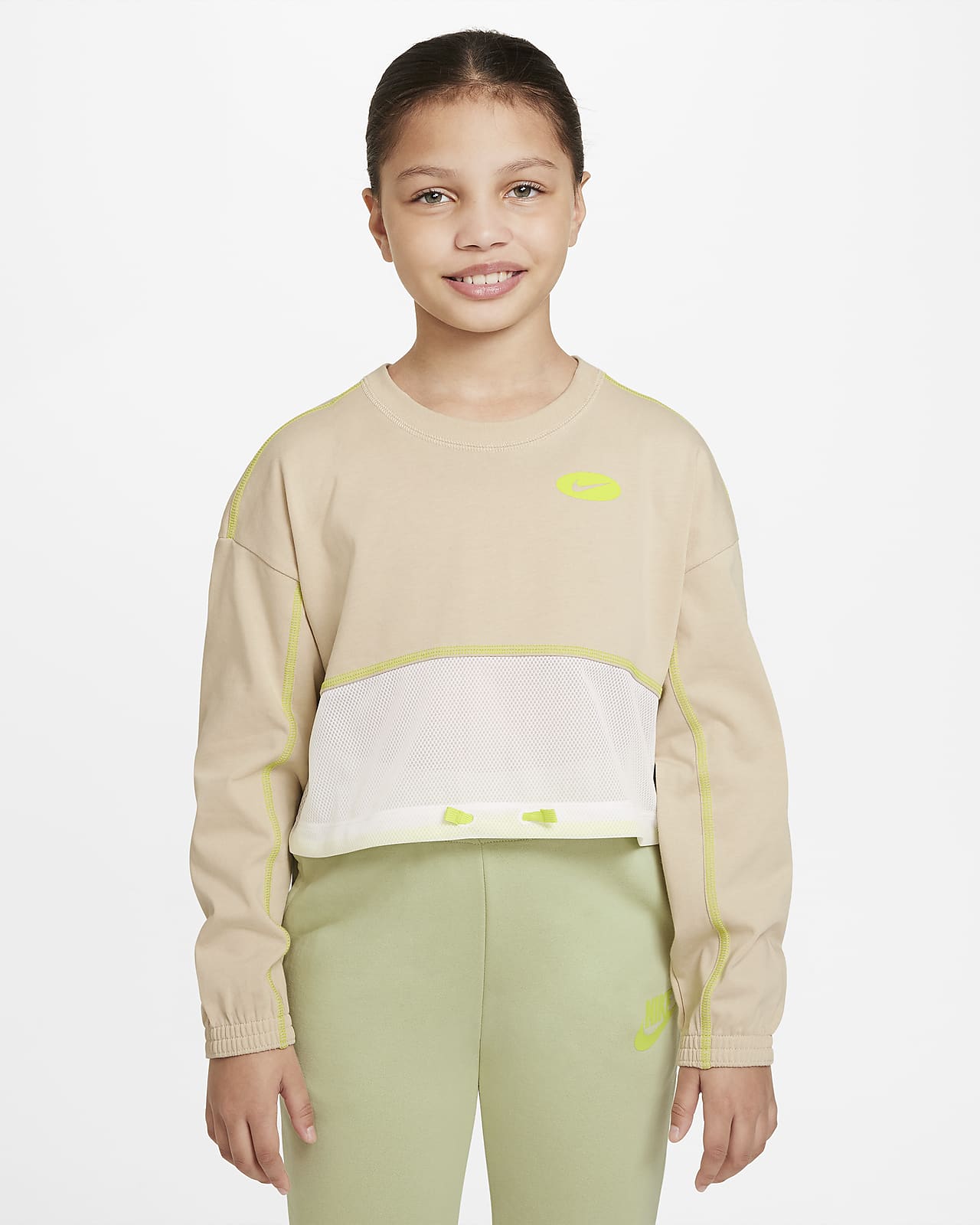 Nike Sportswear Icon Clash Older Kids' (Girls') Top. Nike GB