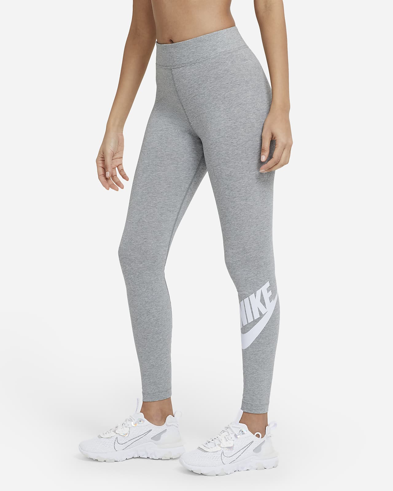 Legginsy damskie Sporstwear Leg-A-See Short Nike - jasny szary