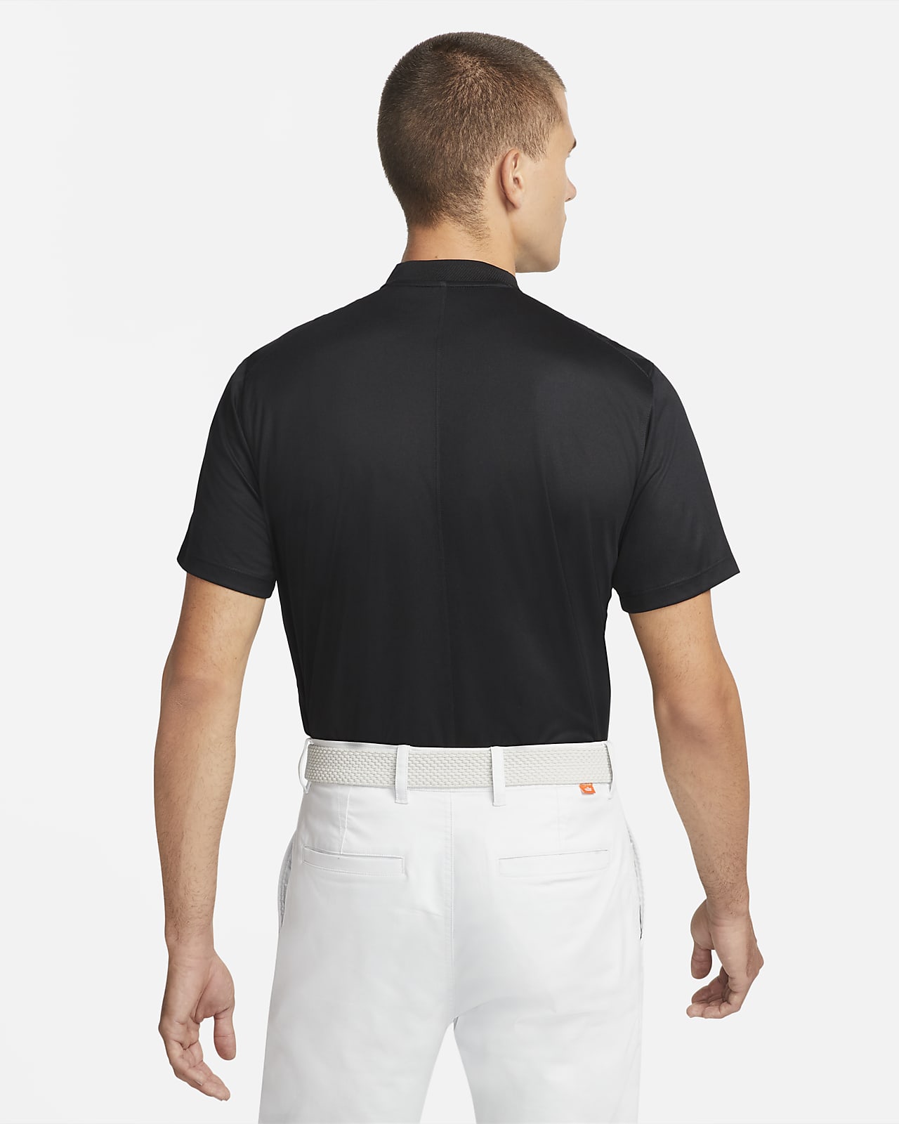 nike golf shirt black and white