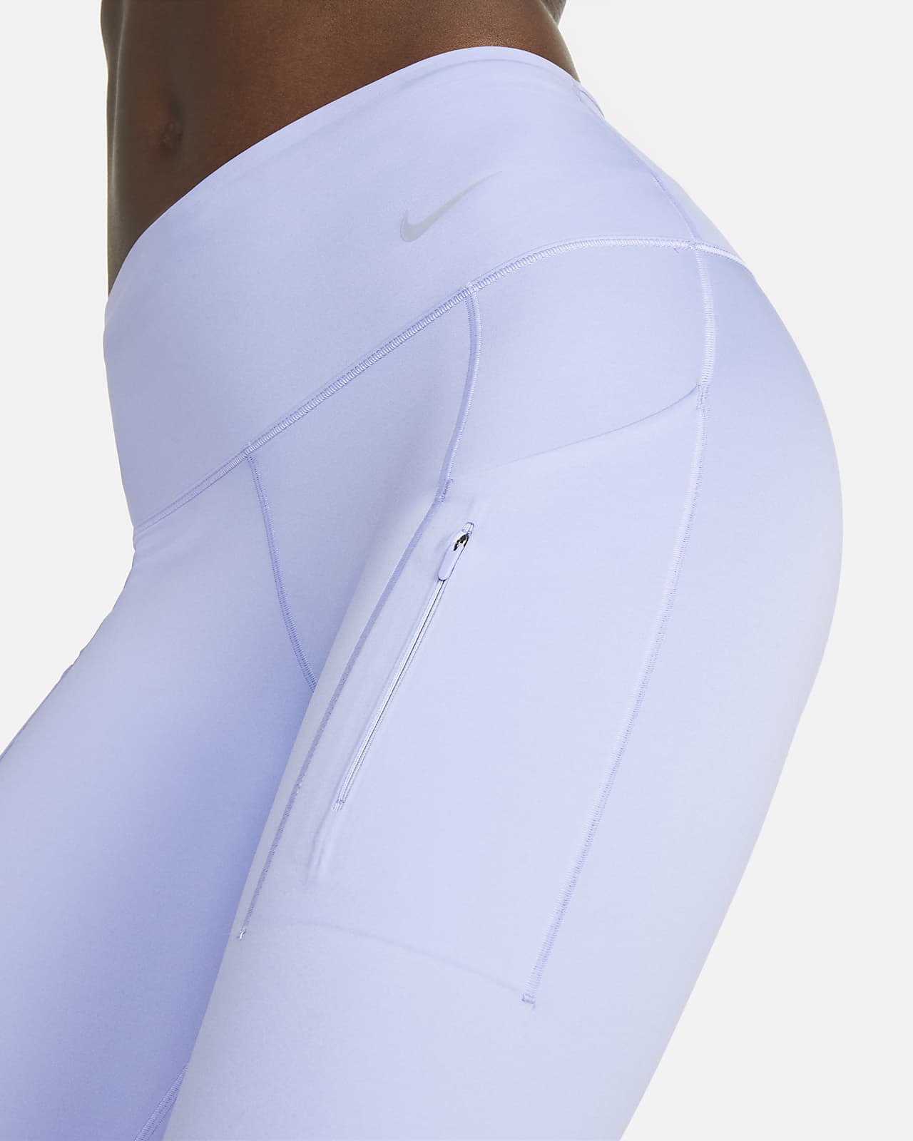 Nike Nike Yoga Dri-fit Power Seamless leggings With Small Logo in Purple