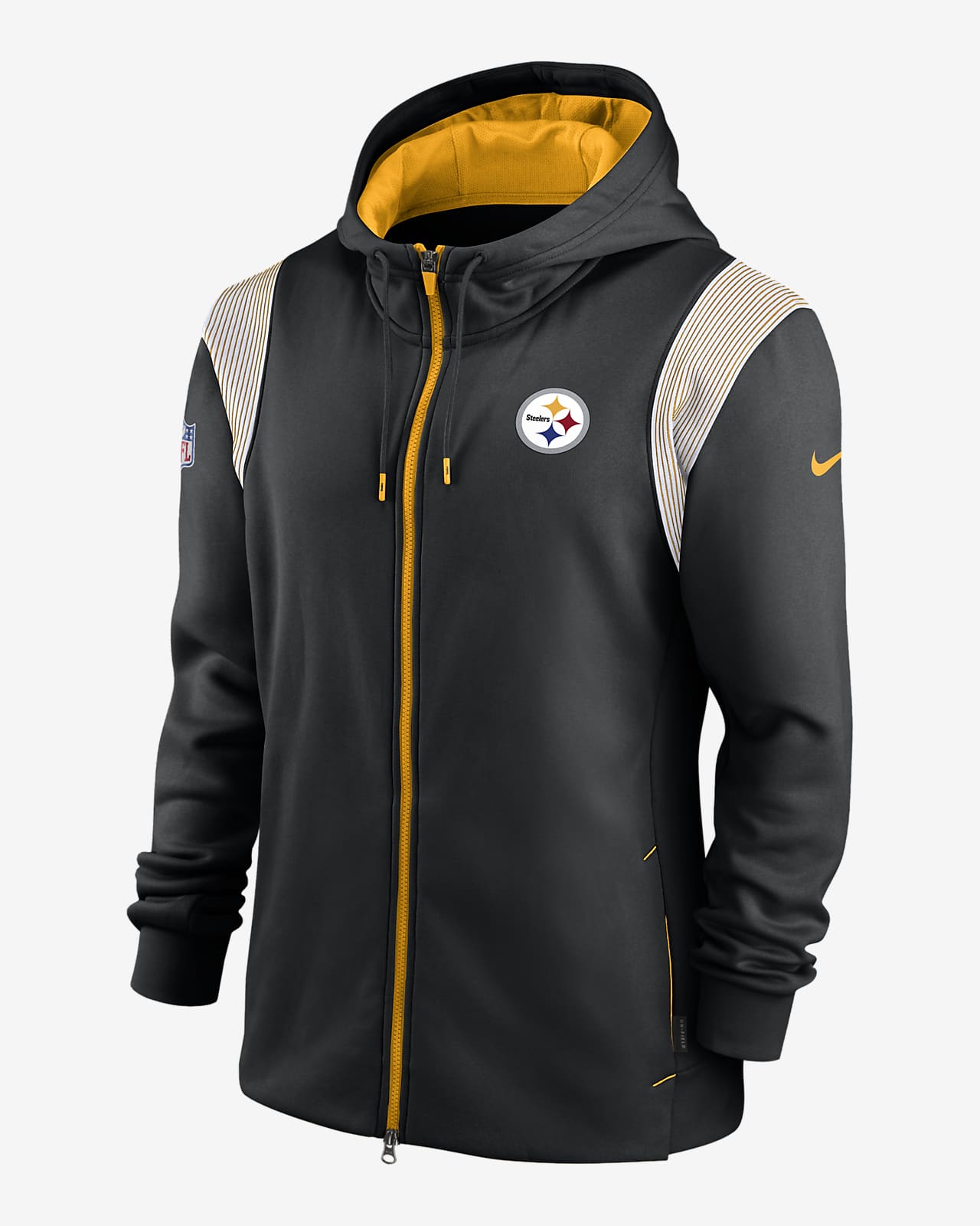 mens steelers zip up hoodie