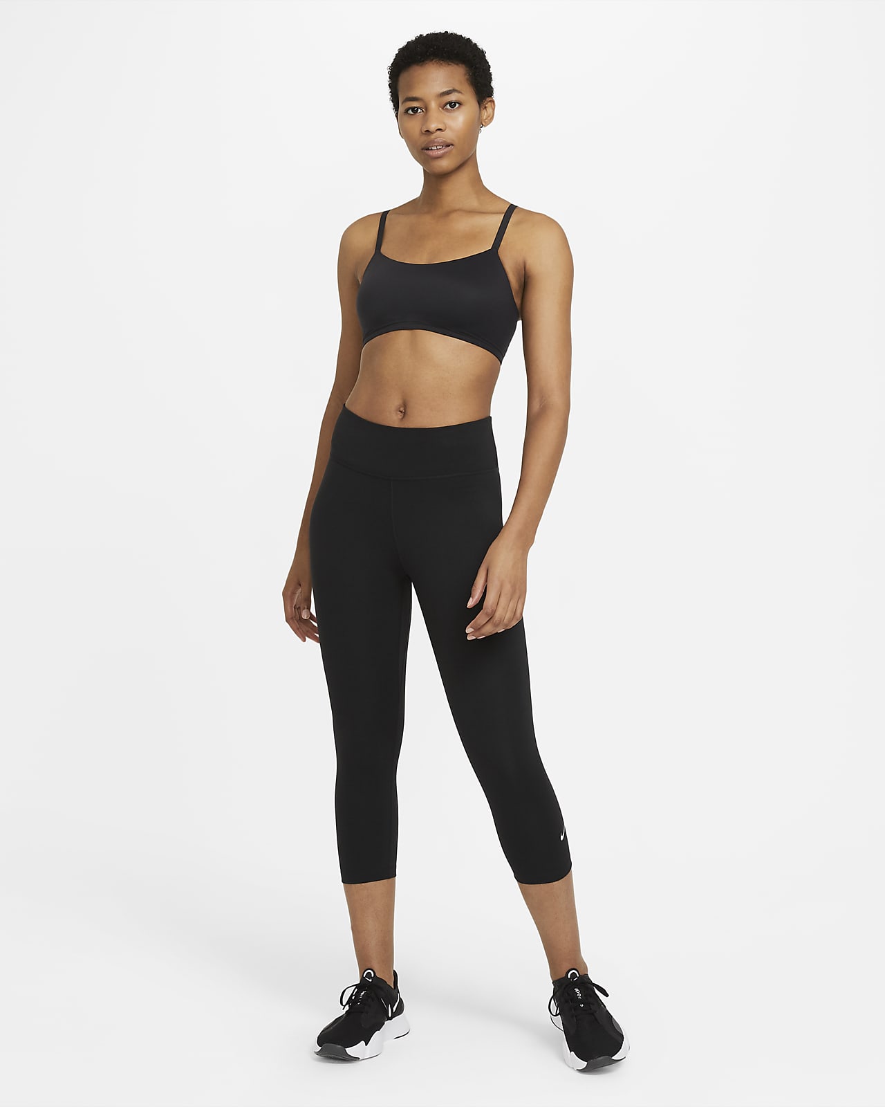 Nike Dri Fit Womens Medium Black Capri Capris Yoga Work Out