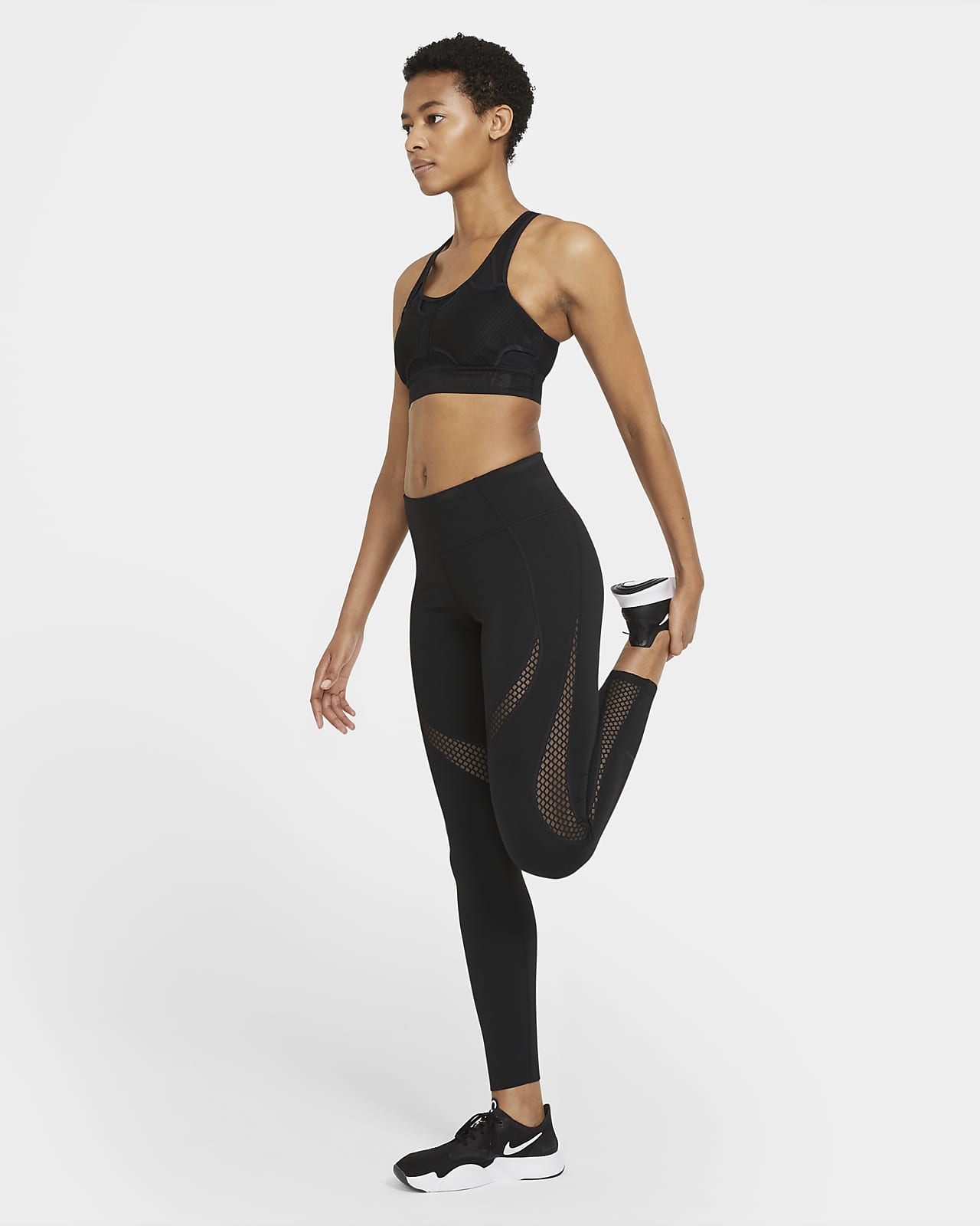 nike leggings mesh panels