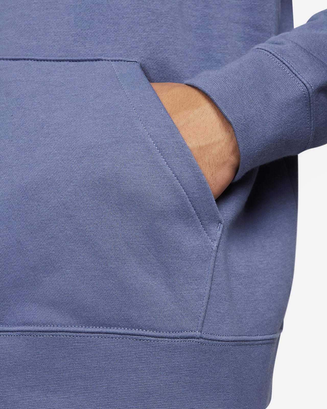 Women's Sweatshirt Jacket With Pocket For Gym 100-Light Blue