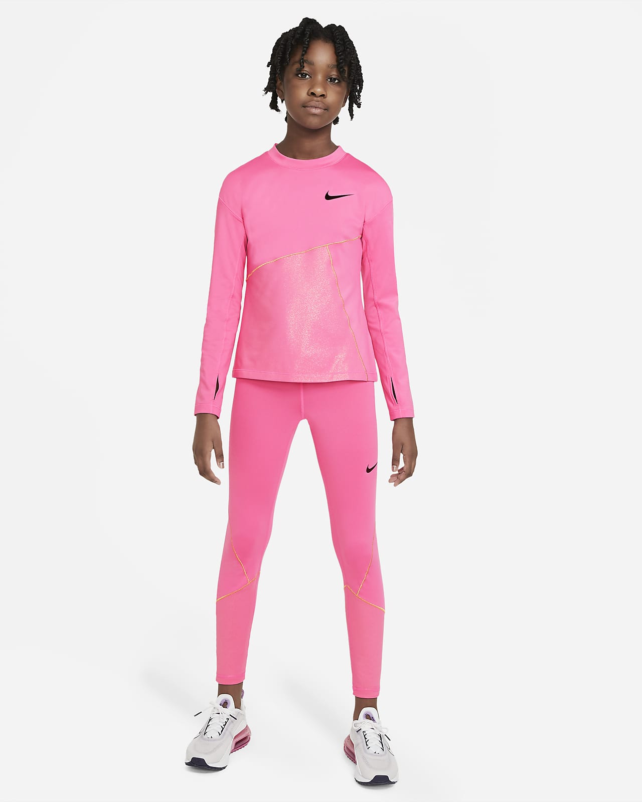 pink nike training top
