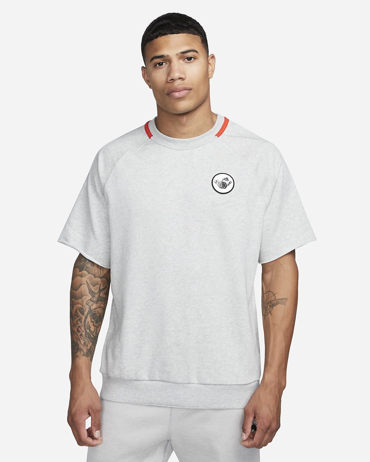 Nike DriFIT Men's ShortSleeve Fleece Fitness Crew. Nike RO