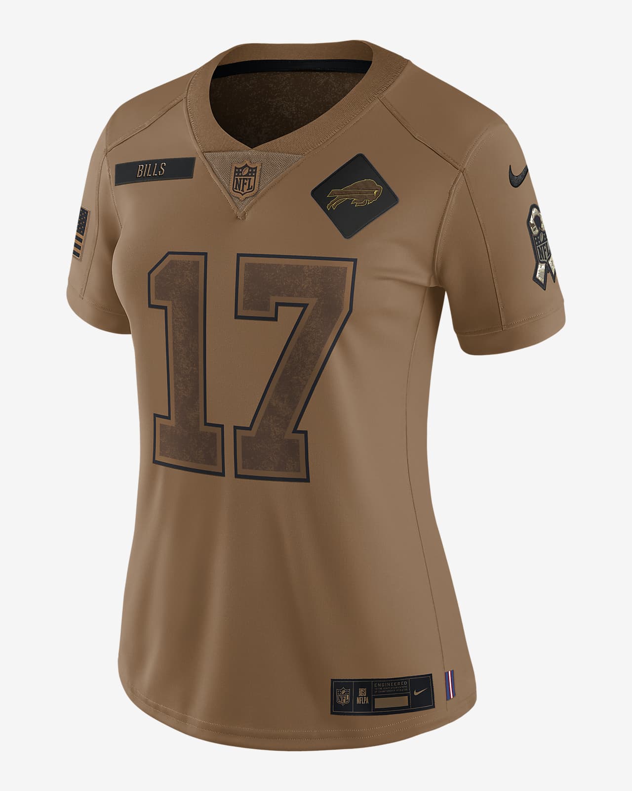 Jersey Nike Dri-FIT Limited de la NFL para mujer Josh Allen Buffalo Bills Salute to Service