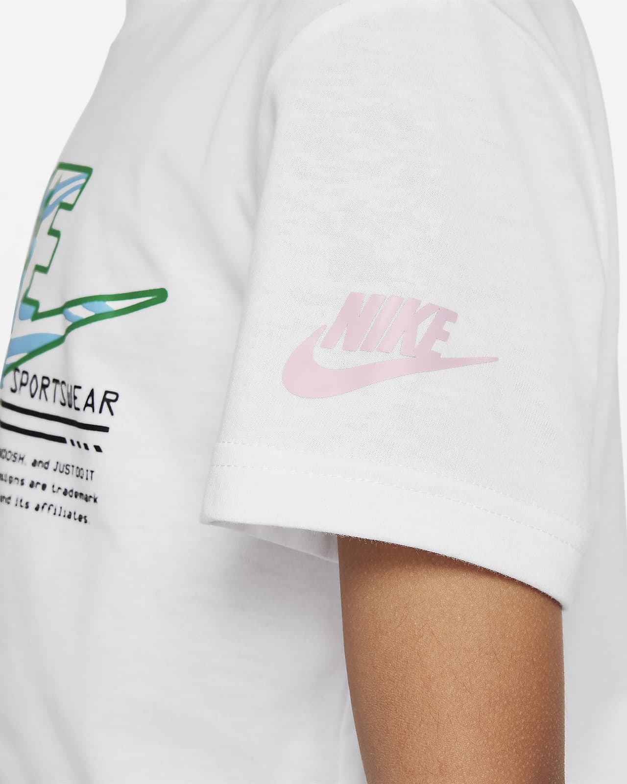 Graphic Kids\' Nike Little Futura T-Shirt.