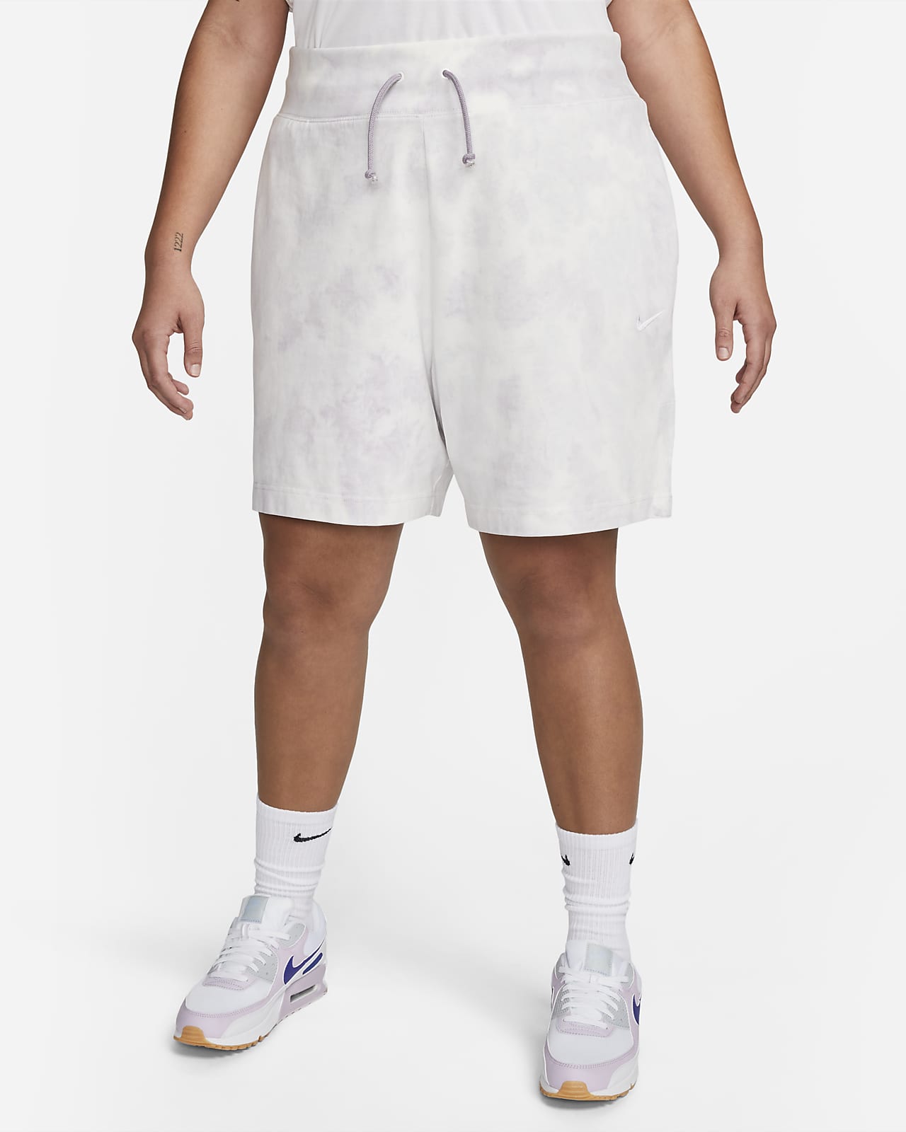 bufanda Caña Escrutinio Nike Sportswear Women's High-Waisted Jersey Cloud-Dye Shorts (Plus Size).  Nike.com