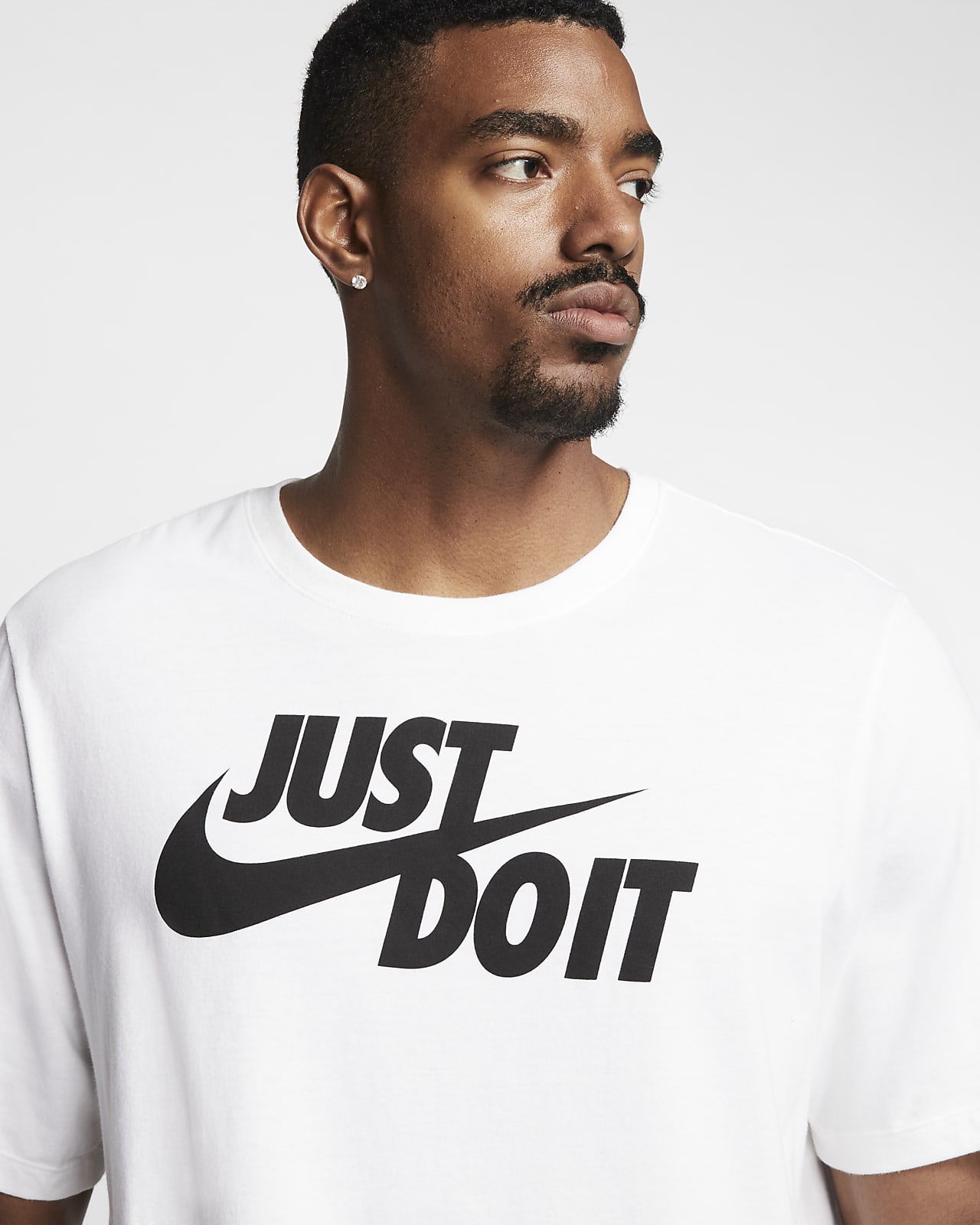 Nike Men's Sportswear JDI Verbiage Tee-White, Size: 3XL, Cotton