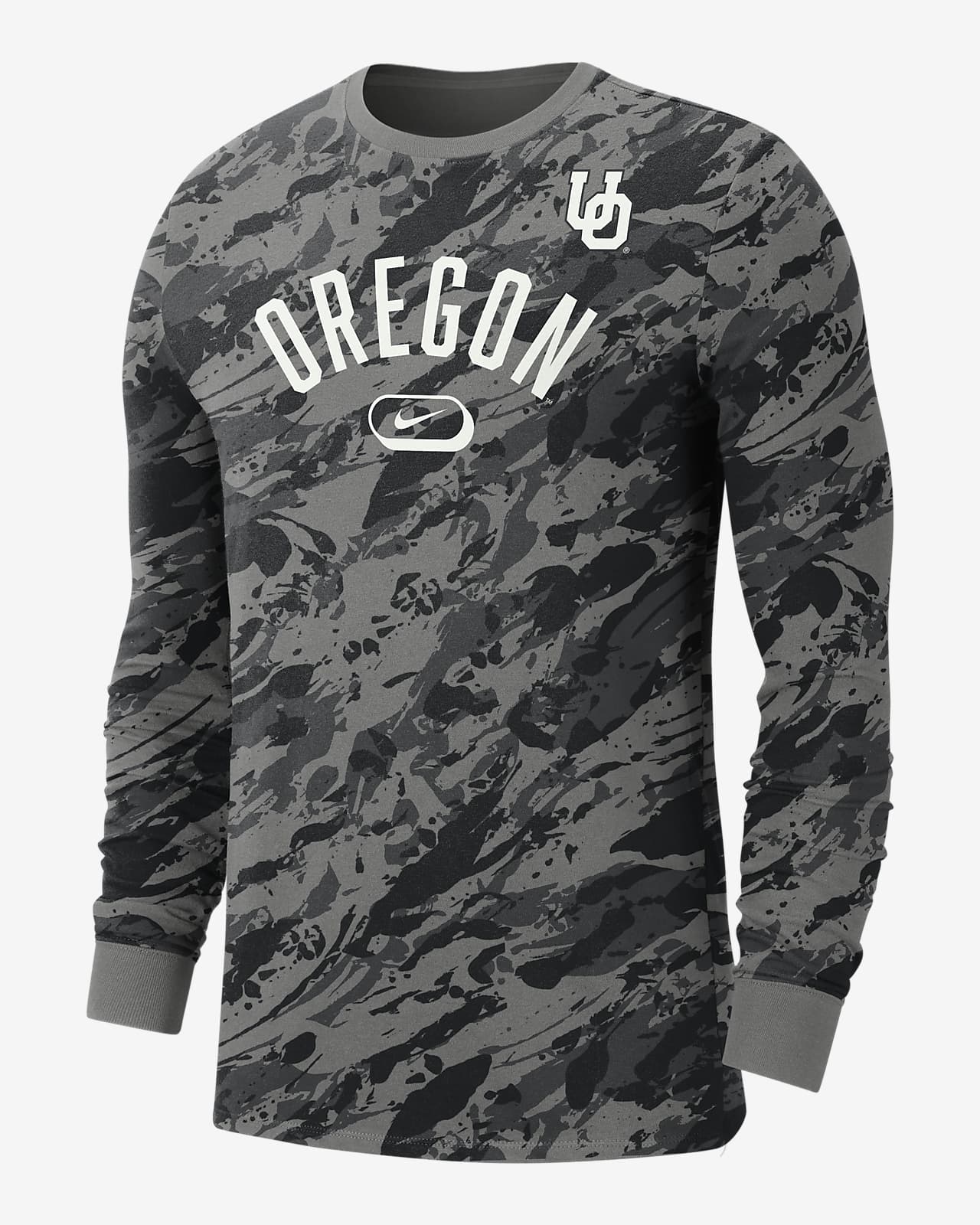 Oregon Men's Nike College Crew-Neck Long-Sleeve T-Shirt