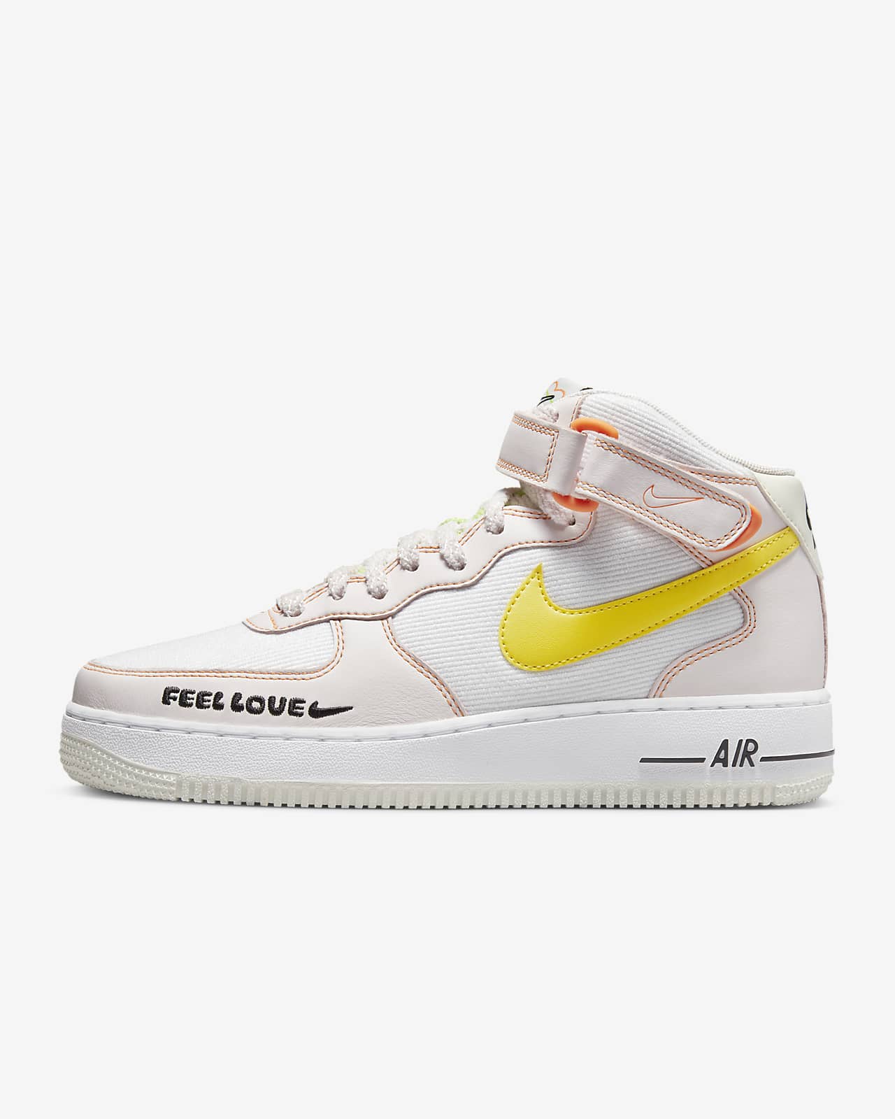 Nike Air Force 1 '07 Mid White/Opti Yellow-Pearl Pink