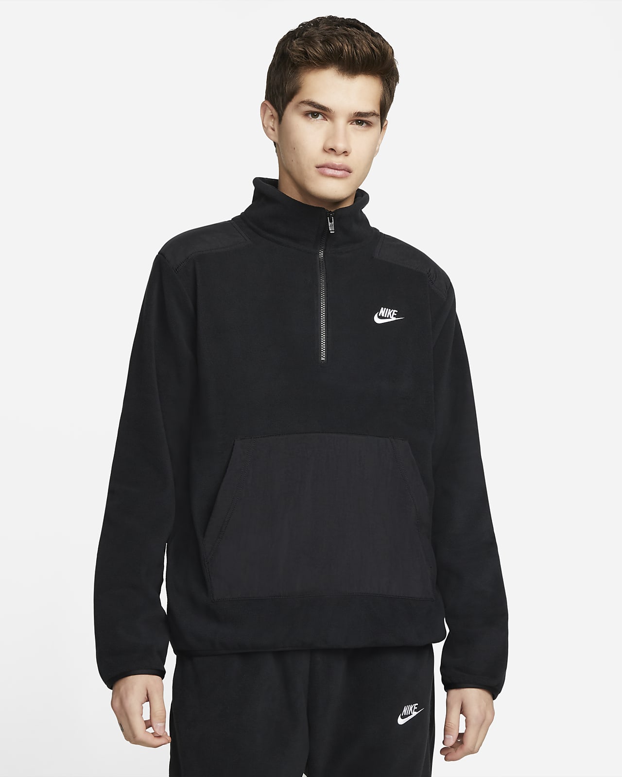 Prenda para la parte superior de tejido Fleece de medio cierre para hombre  Nike Sportswear Style Essentials+. Nike.com