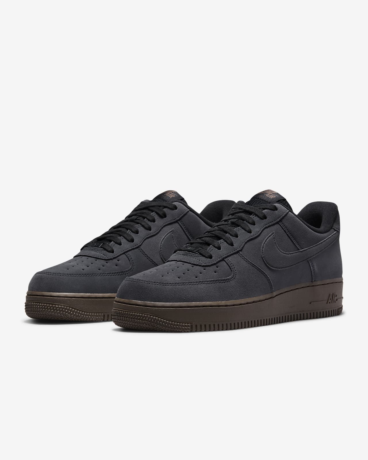 nike air force 1 zwart suede