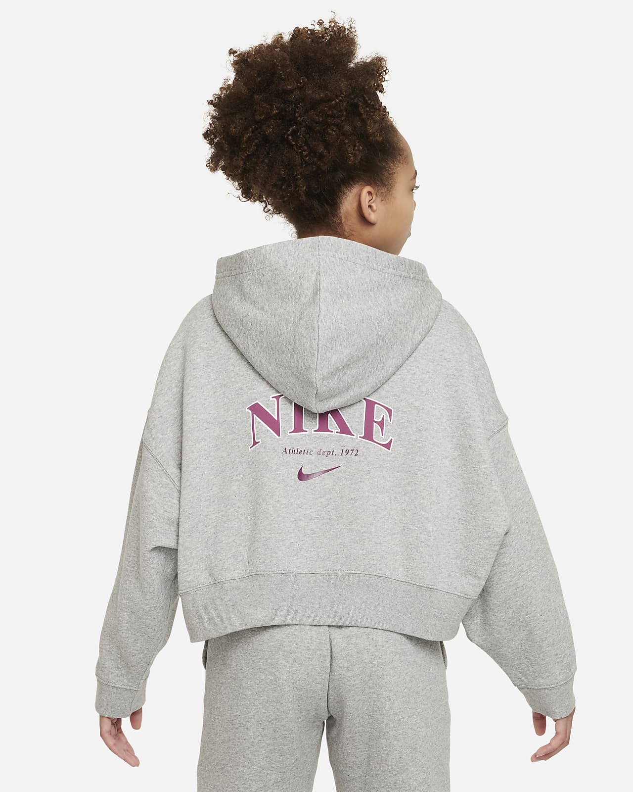 Nike Sportswear-hættetrøje i med fuld lynlås til større børn (piger). Nike DK