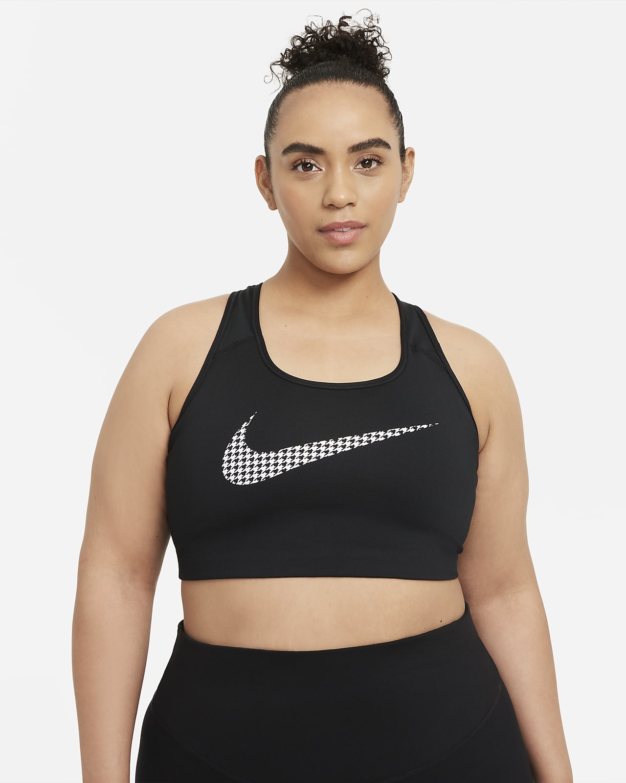 Nike Swoosh Icon Clash Women's Medium-Support Non-Padded Graphic Sports Bra  (Plus Size)