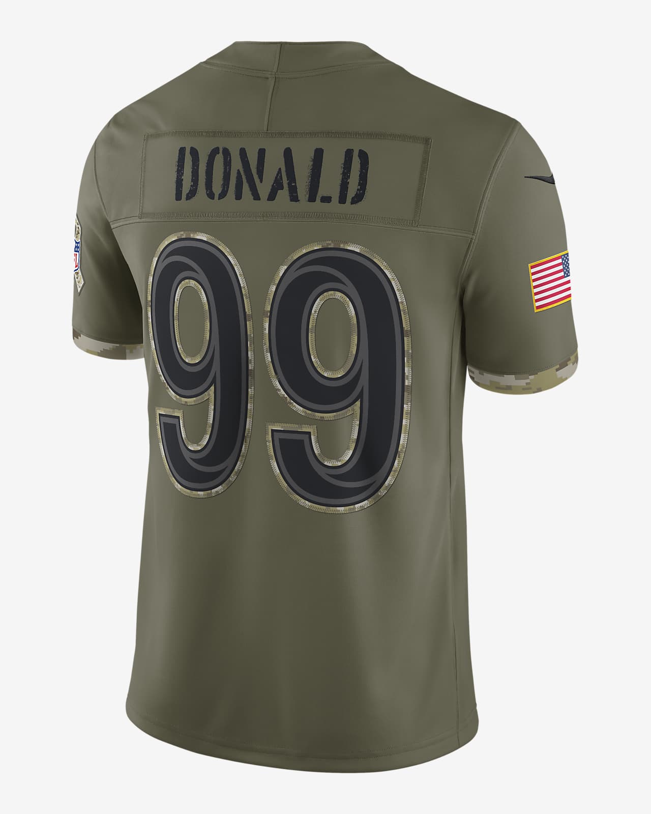 Men's Nike Matthew Stafford Olive Los Angeles Rams 2022 Salute to Service Limited Jersey