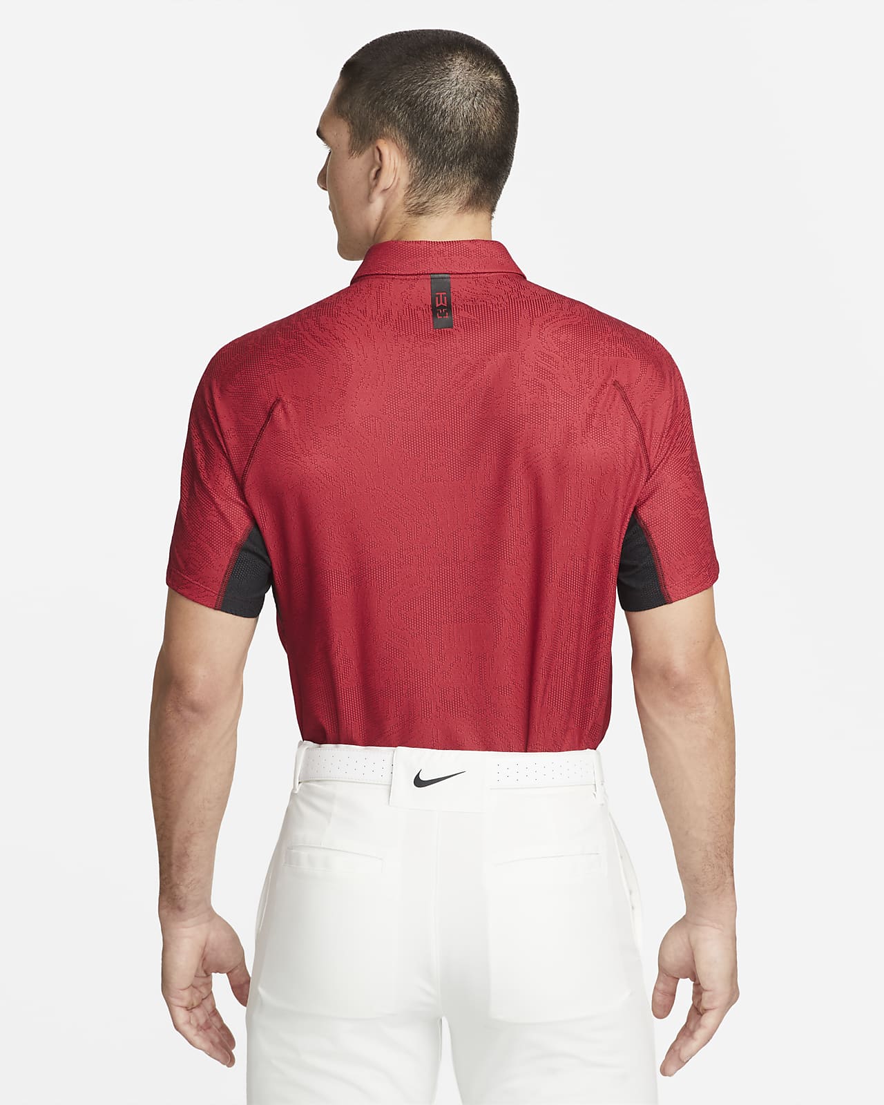 Nike TW Dri-Fit Advanced Jacquard ColorBlocked Polo Shirt - Gym Red/Team Red/Black - Size: M