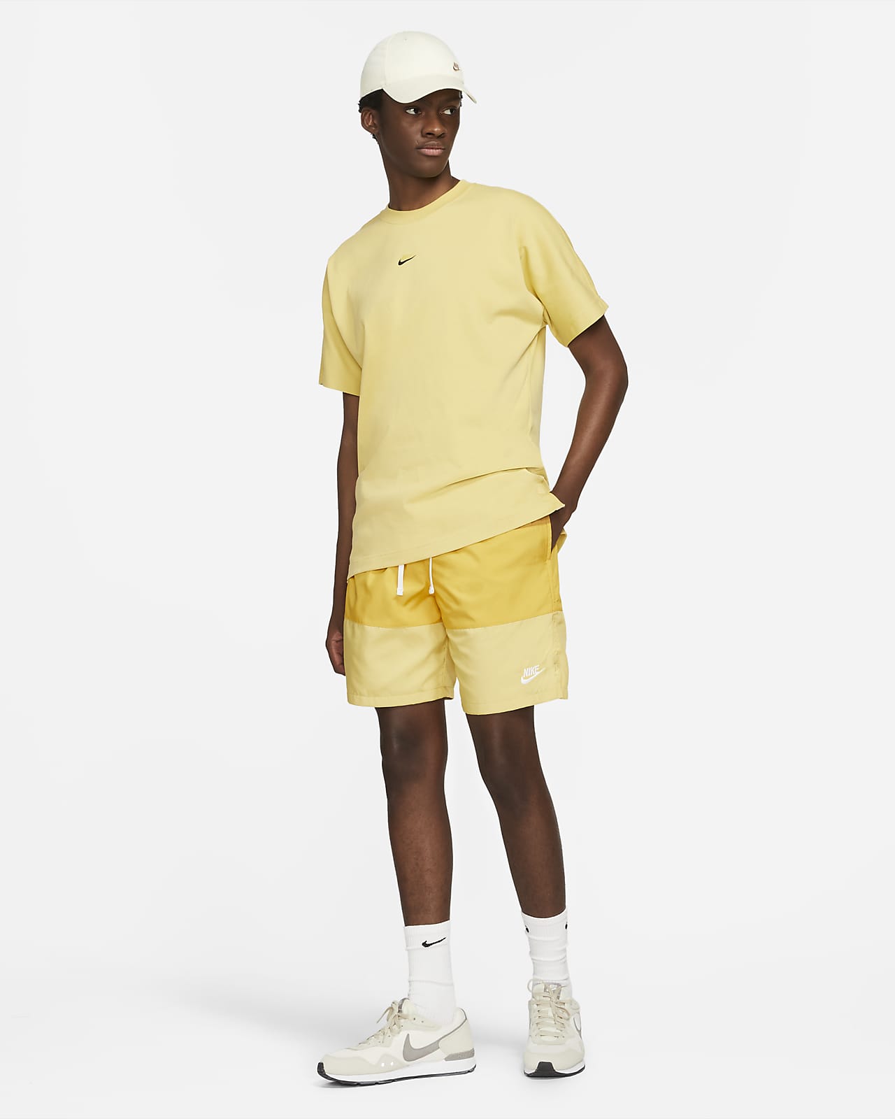 Yellow woven shorts Clearance
