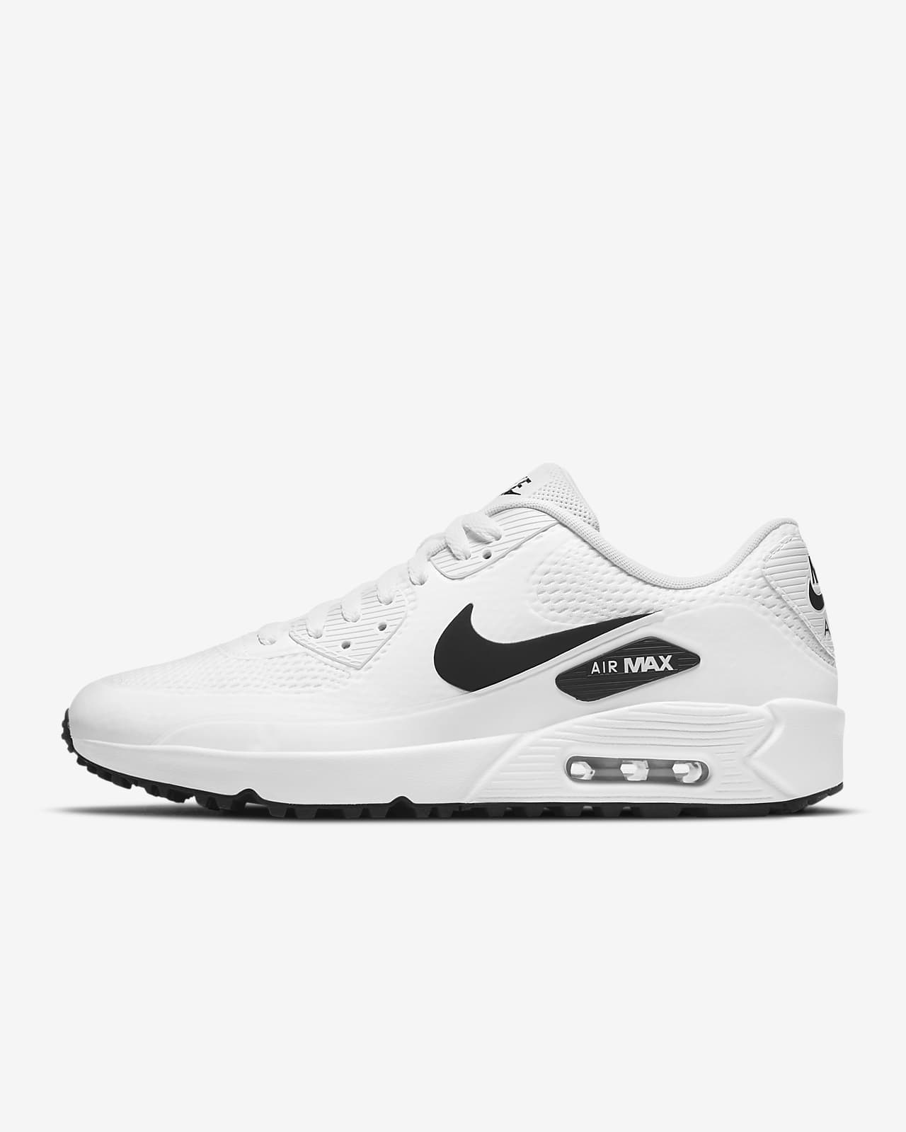 all white nike air max golf shoes
