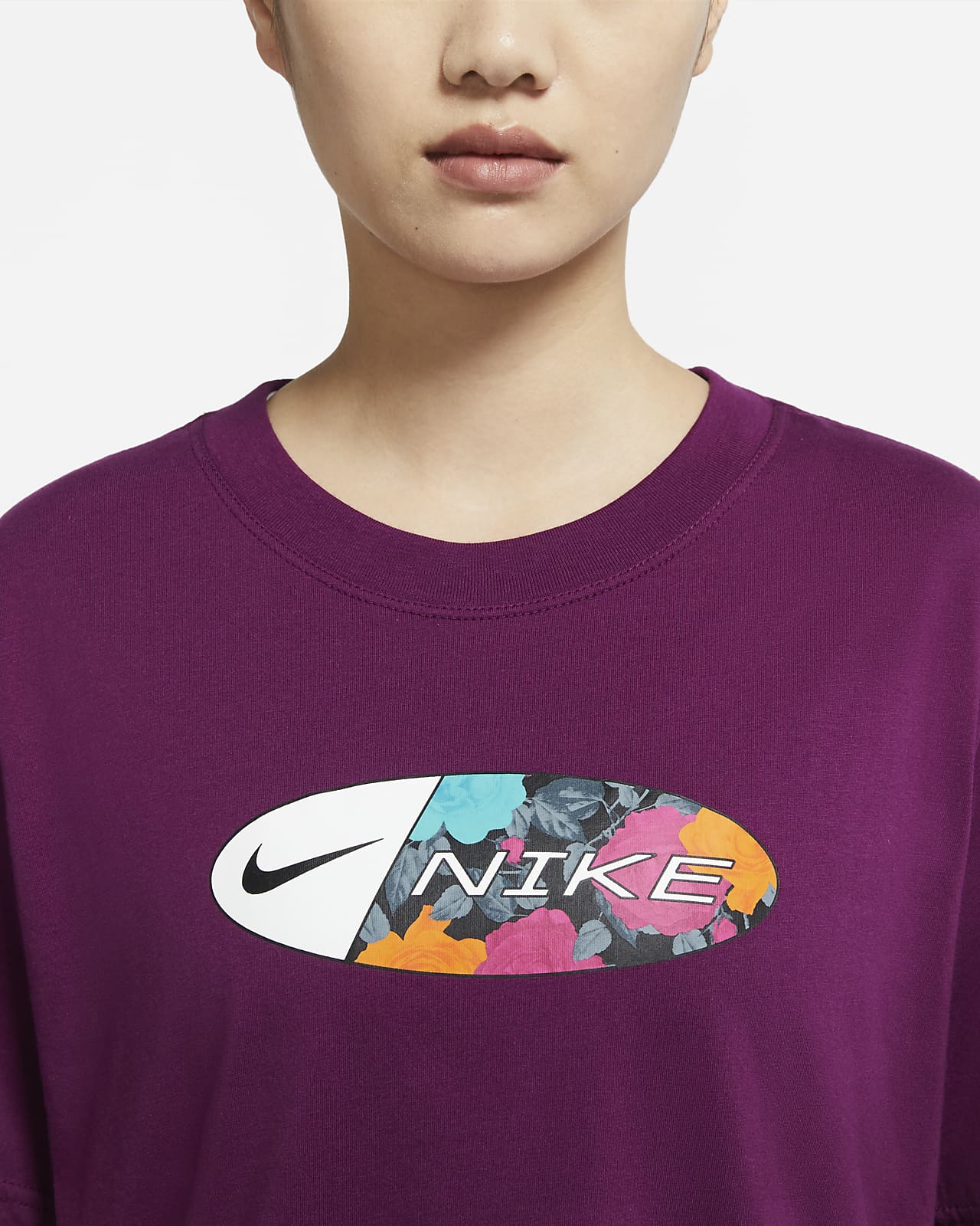 Playera para mujer Nike Sportswear Icon Clash de ajuste recto. Nike MX