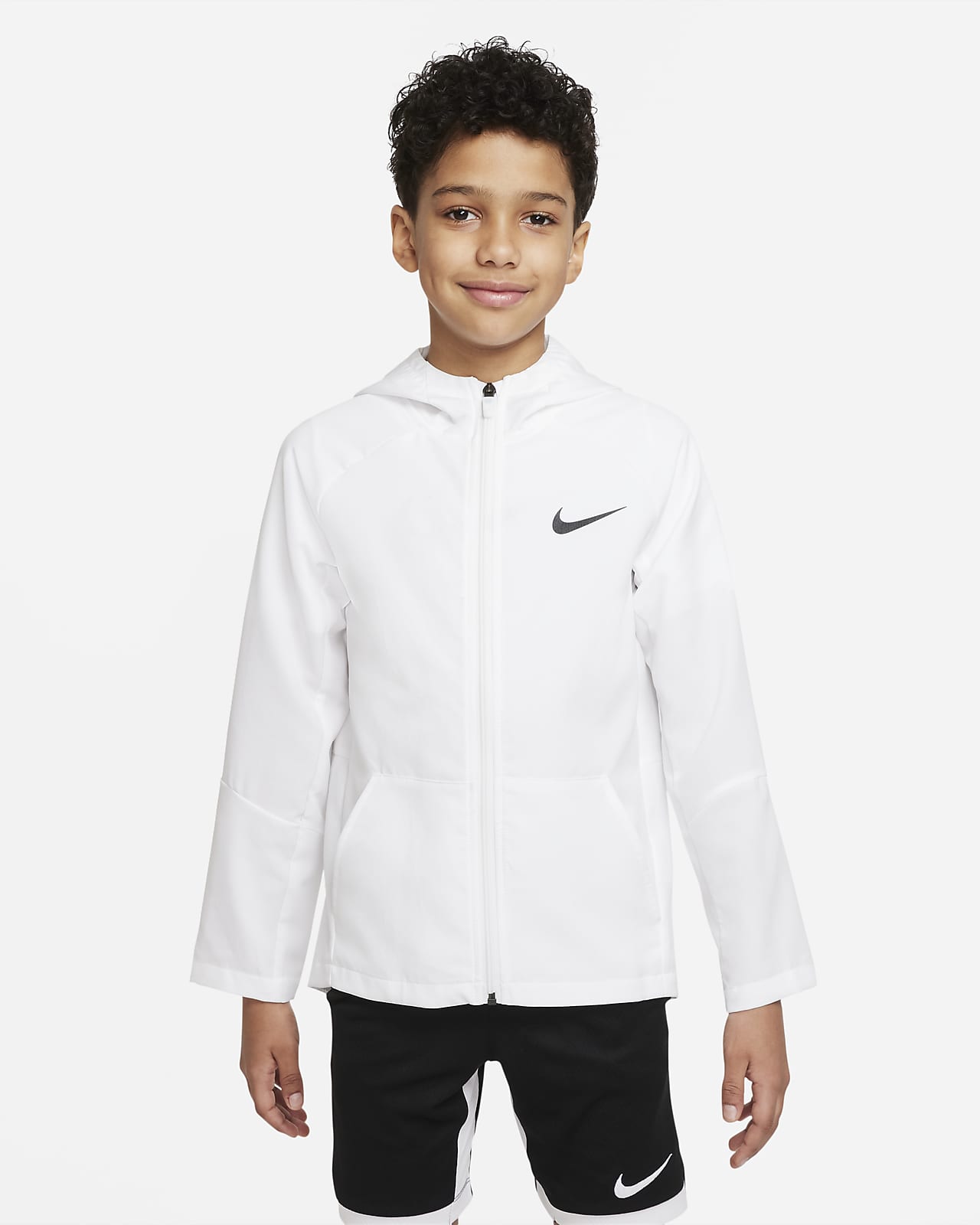 Nike Dri-FIT-vævet træningsjakke til større børn (drenge)
