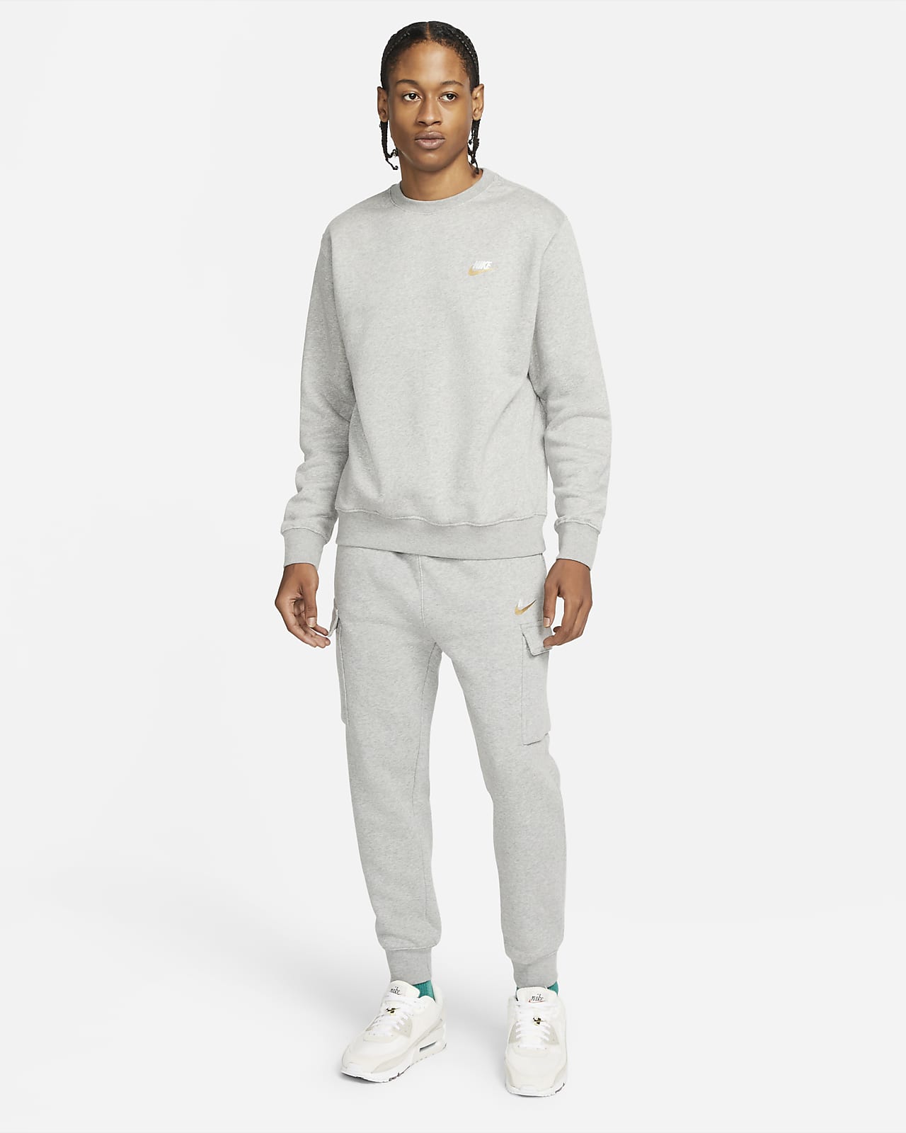 nike grey men's sweatshirt