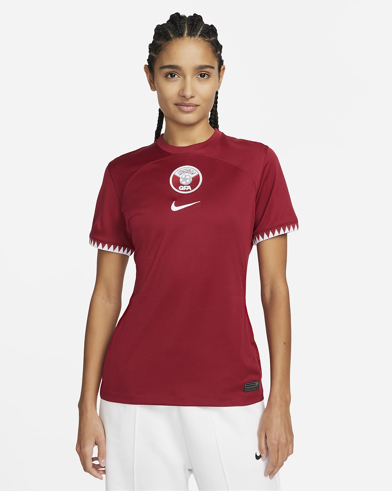 Qatar 2022/23 Stadium Home Women's Nike Dri-FIT Soccer Jersey