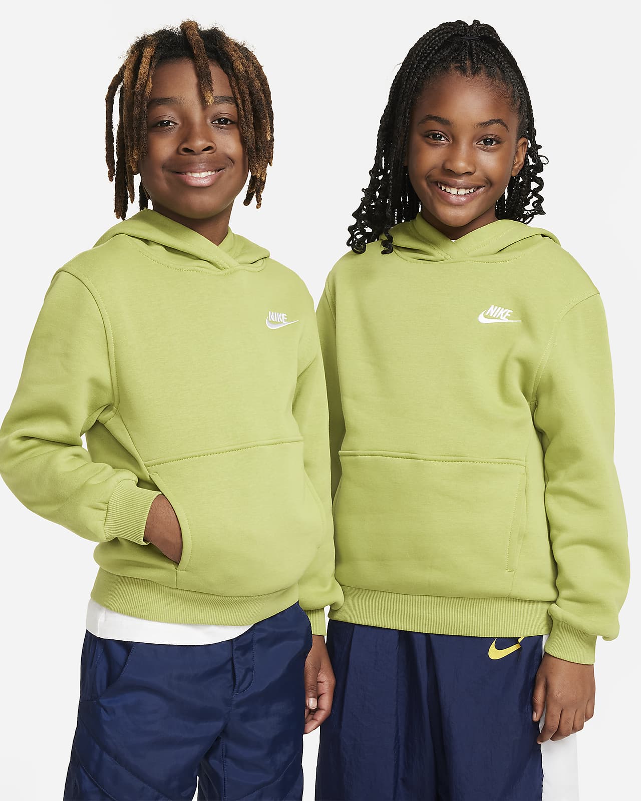 Sudadera con gorro sin cierre para niños talla grande Nike Sportswear Club Fleece